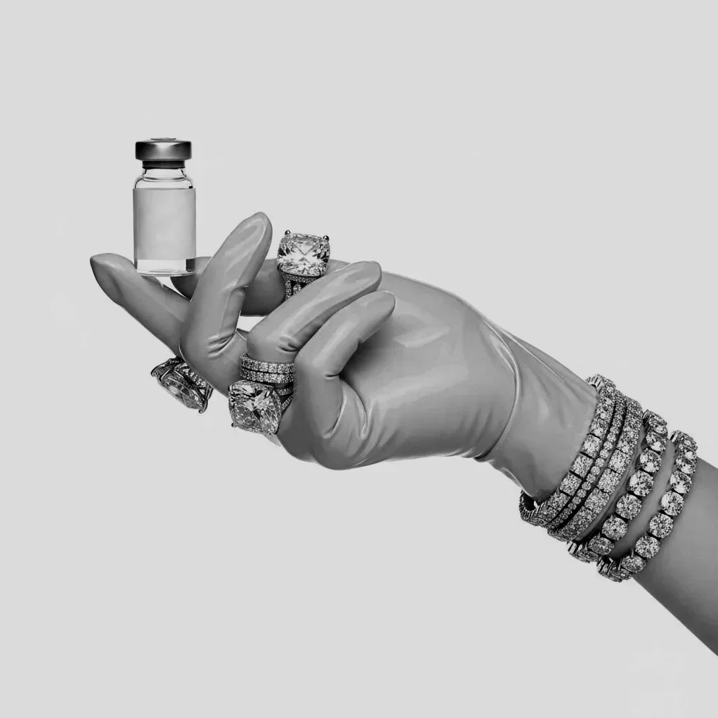 close up of a medical vial 