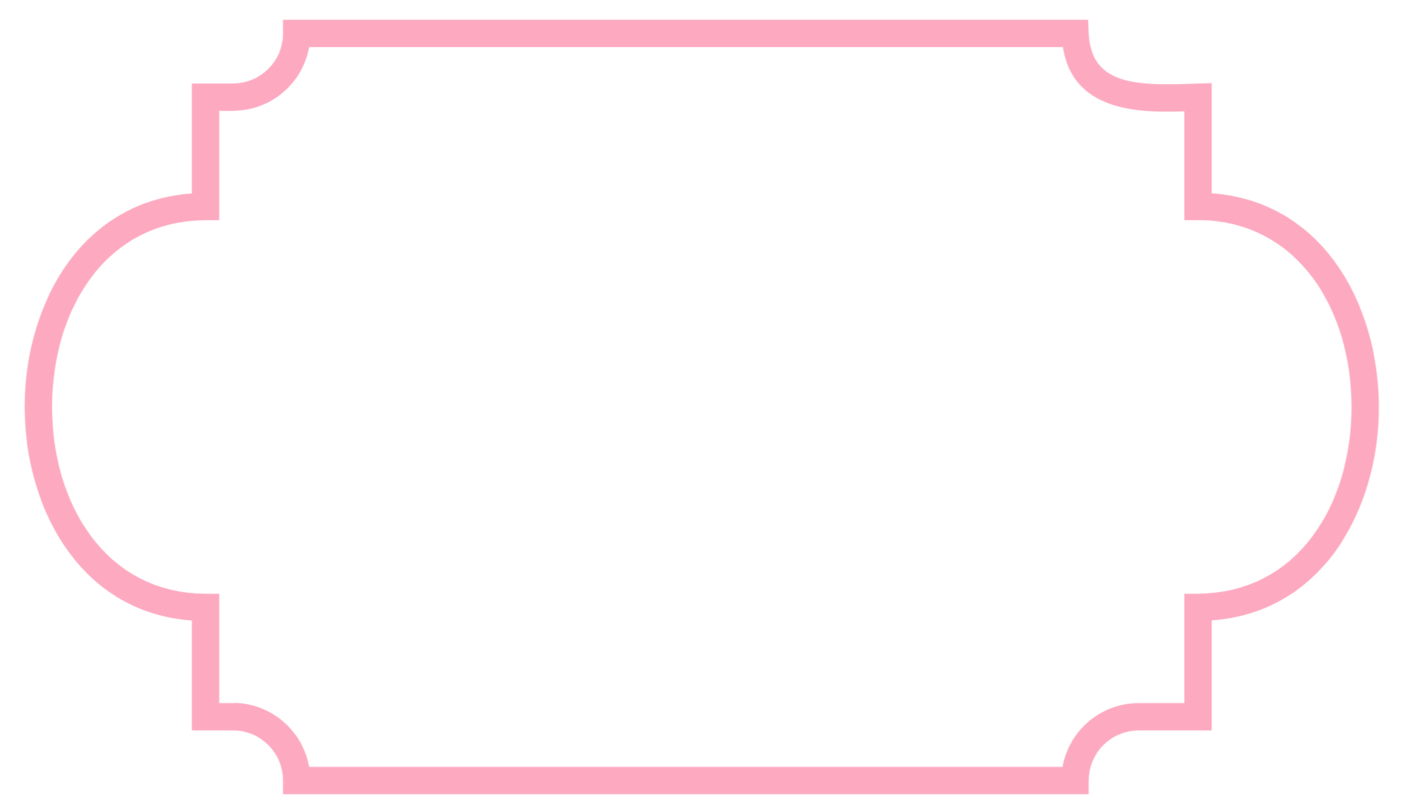 Empty pink and white decorative frame banner for text or title
