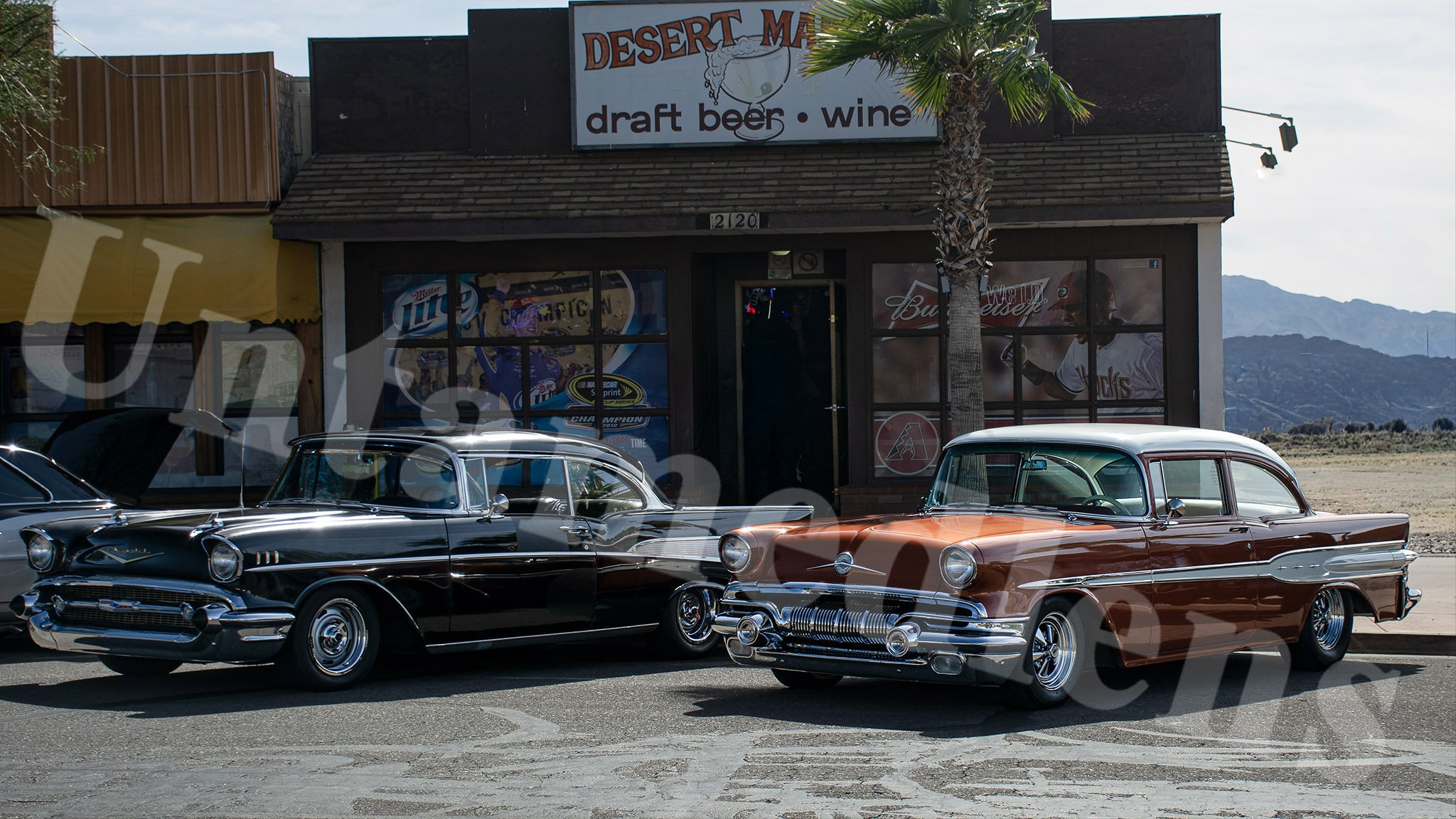 Desert Bar Cruisers
57 Chevy Bel Air & Pontiac Chieftain
