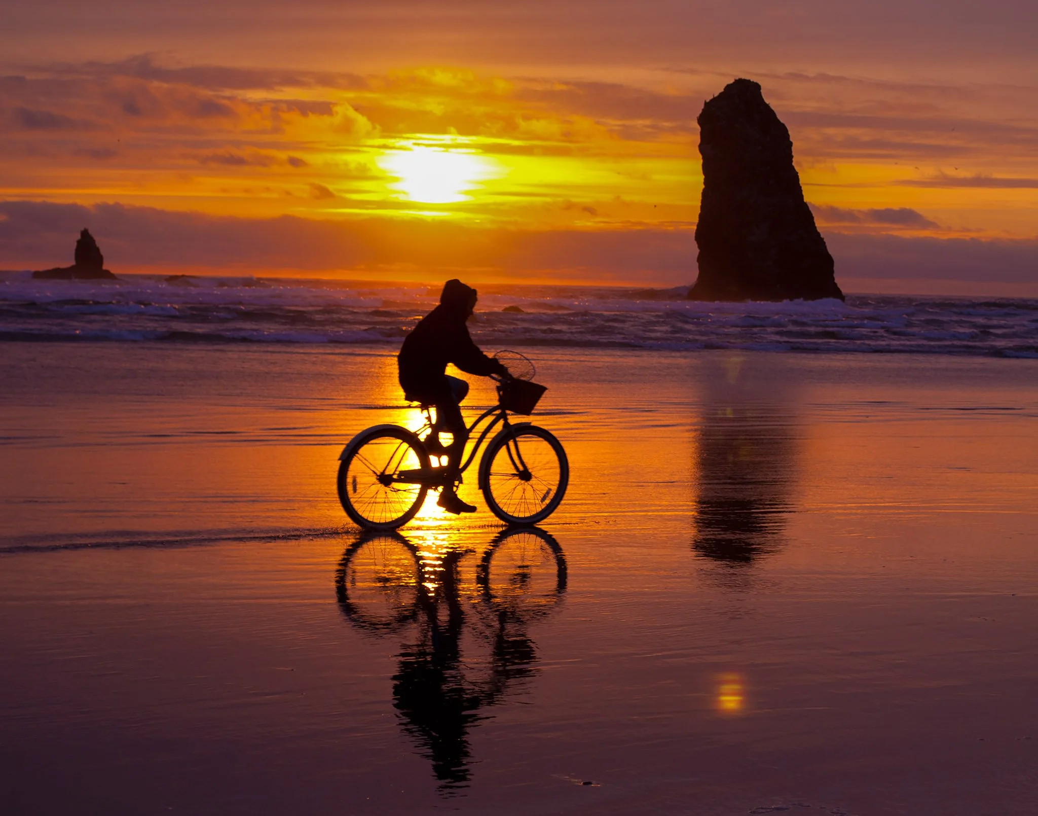 Golden Passage  Cannon Beach
(Year 2012-Oregon 2012-Sea Side & Cannon 
Beach 6-9-12 thru 6-12-12- Cannon Beach 6-10-12)
SS SunsetBike.  1a copy.jpg