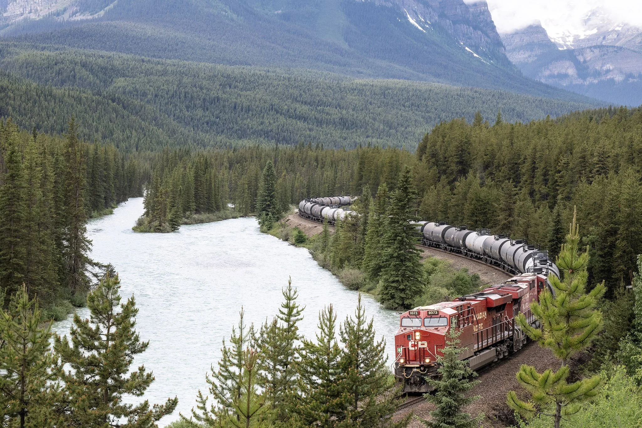 Red through the Wild
Morants Curve Banff Canada