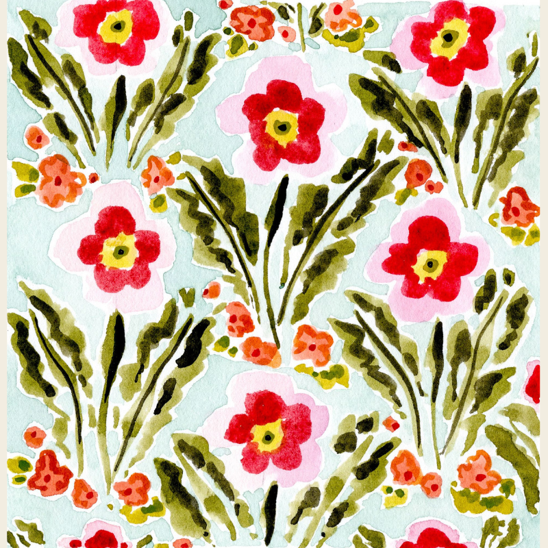 Pink Floral Mini Print