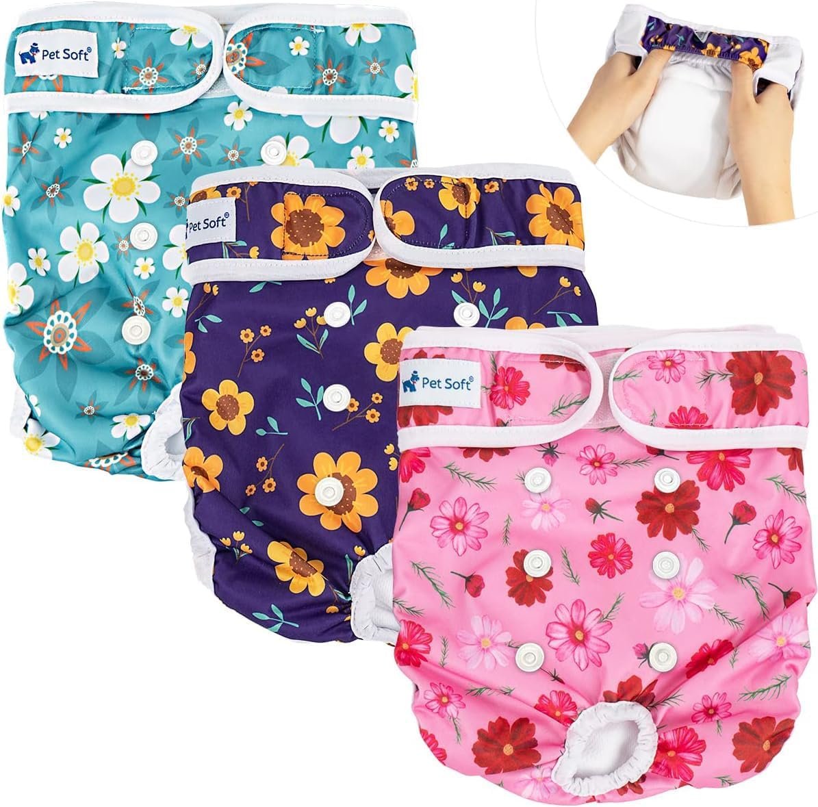 Girl dog washable diapers for travelling