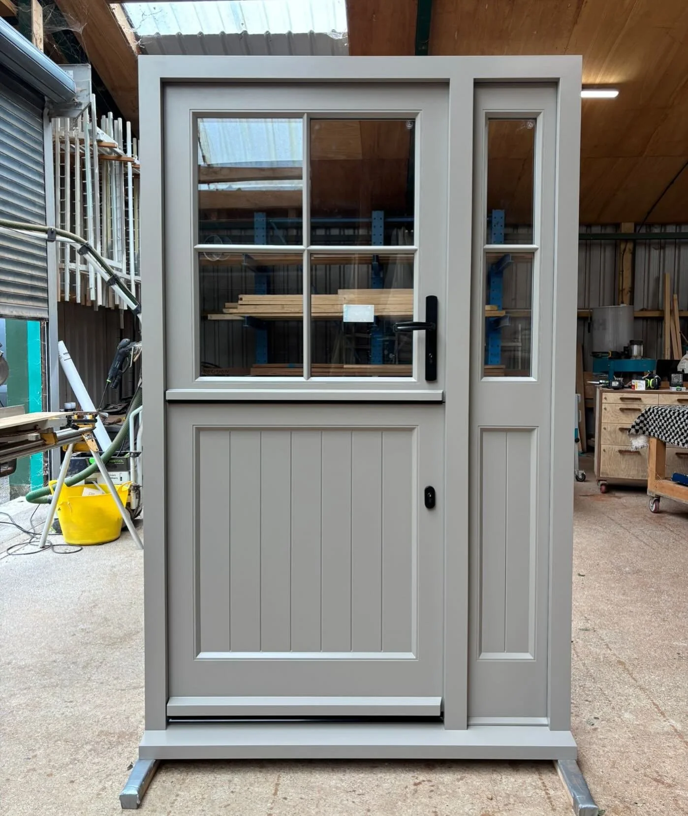 Nice hardwood stable door set ready for delivery #hardwood #stabledoor #rxternaldoor #sapele #teknos #joinery #bespokejoinery #bespoke #woodwork #cornwall