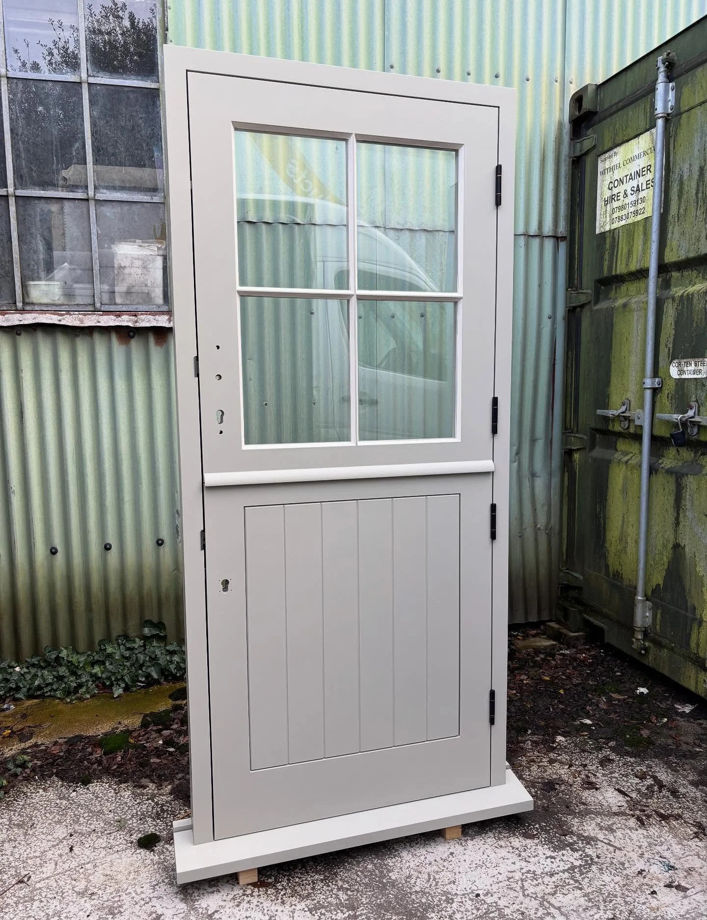 One of many doors out for delivery this week. This door in particular is one of our heritage stable doors manufactured from Sapele (high quality hardwood) with slimline heritage sealed units which are acceptable for use in Listed Buildings with the a