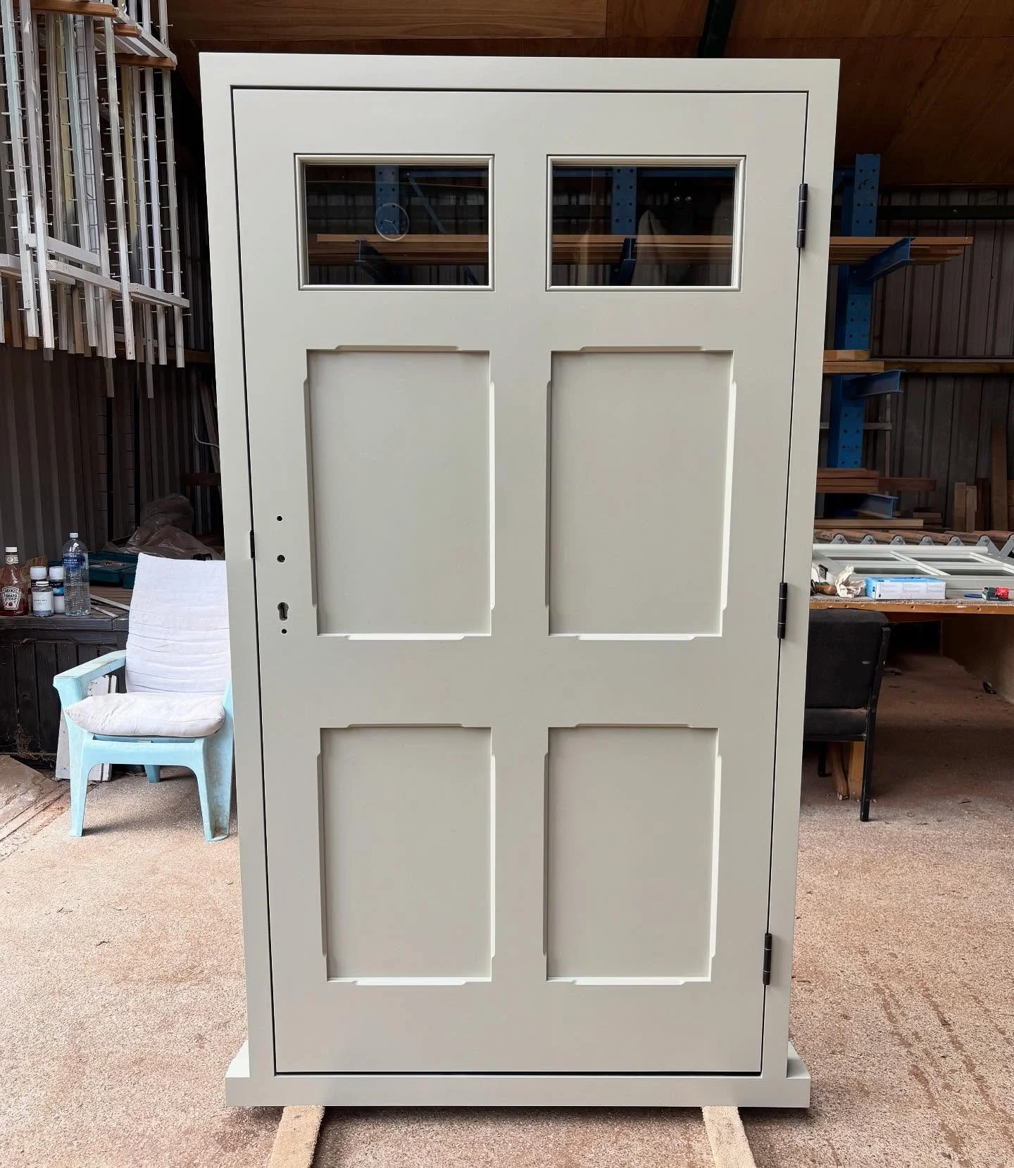 One of the heritage doors leaving the shop #heritage #door #externaldoor #joinery #bespoke #woodwork #bespokejoinery #teknospaint #sprayfinish #kernow #rock #cornwall @harbour_construction