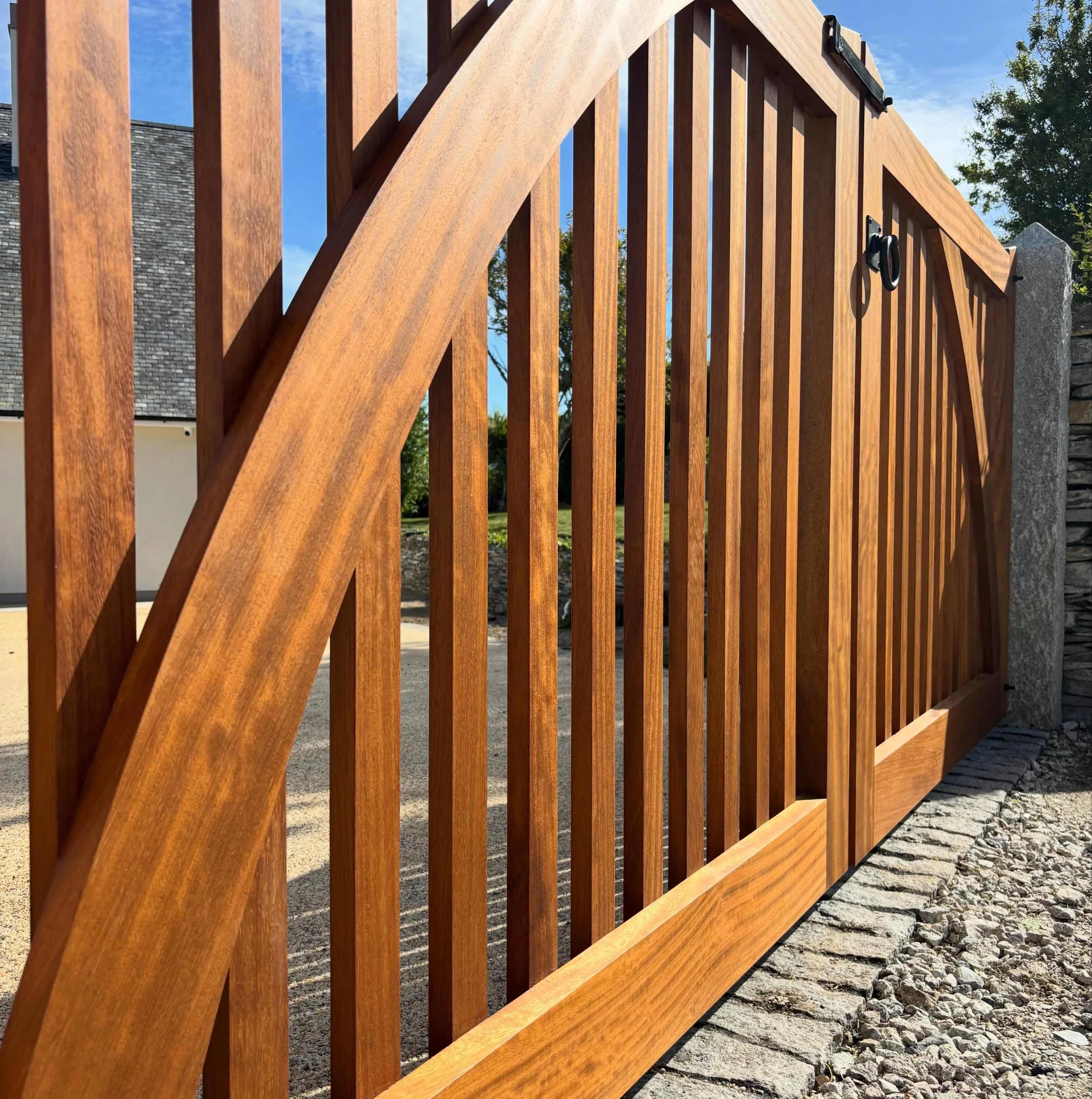 It&rsquo;s all in the detail #iroko #osmooil #bespokejoinery #hardwoodgates #cornwall