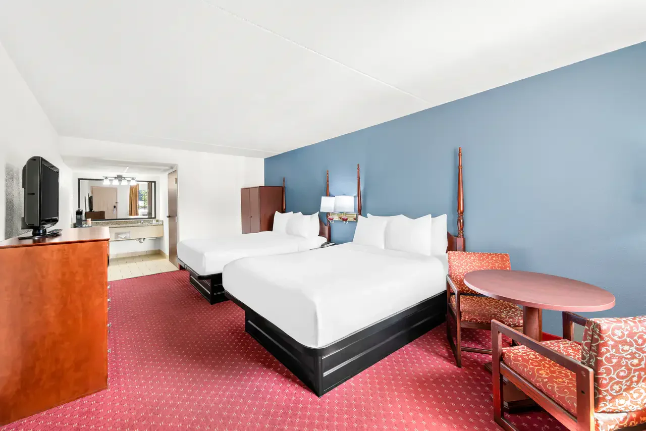 Spacious Room with two Queen Beds and Exterior Corridors