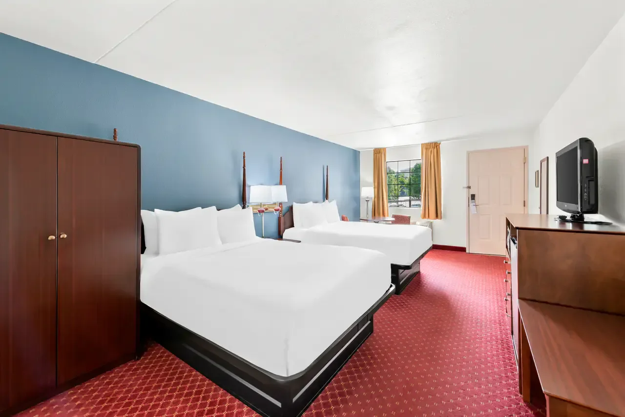 Spacious Room with two Queen Beds and Exterior Corridors