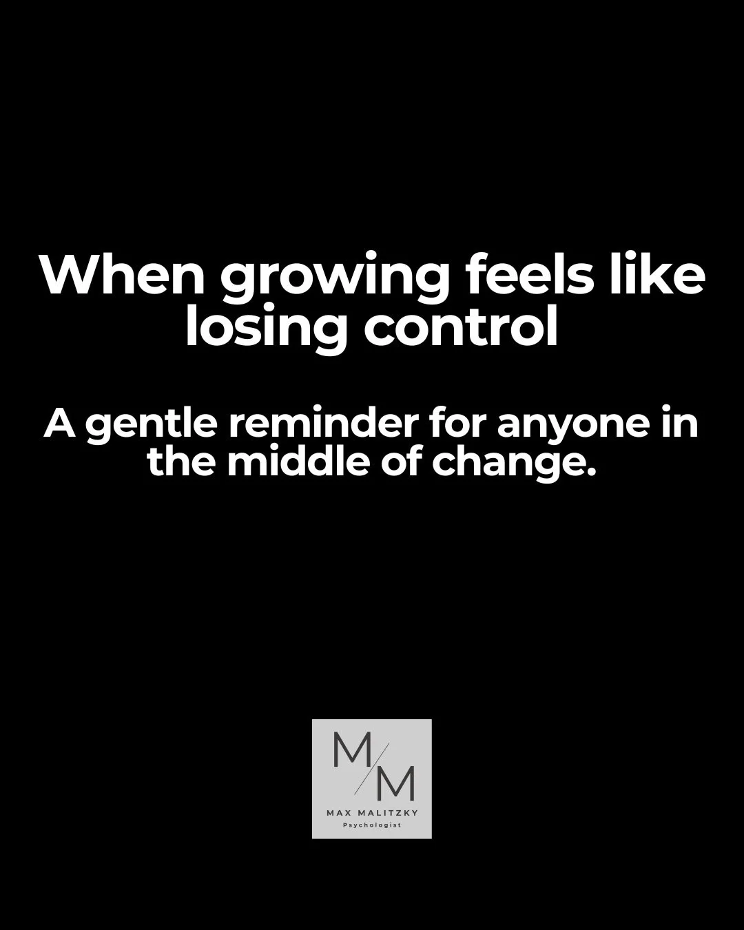 When growth feels like losing control&hellip; it&rsquo;s often the moment you&rsquo;re finally starting to heal.

So many people come to therapy believing they&rsquo;re &ldquo;falling apart&rdquo; when they&rsquo;re actually experiencing their mind l