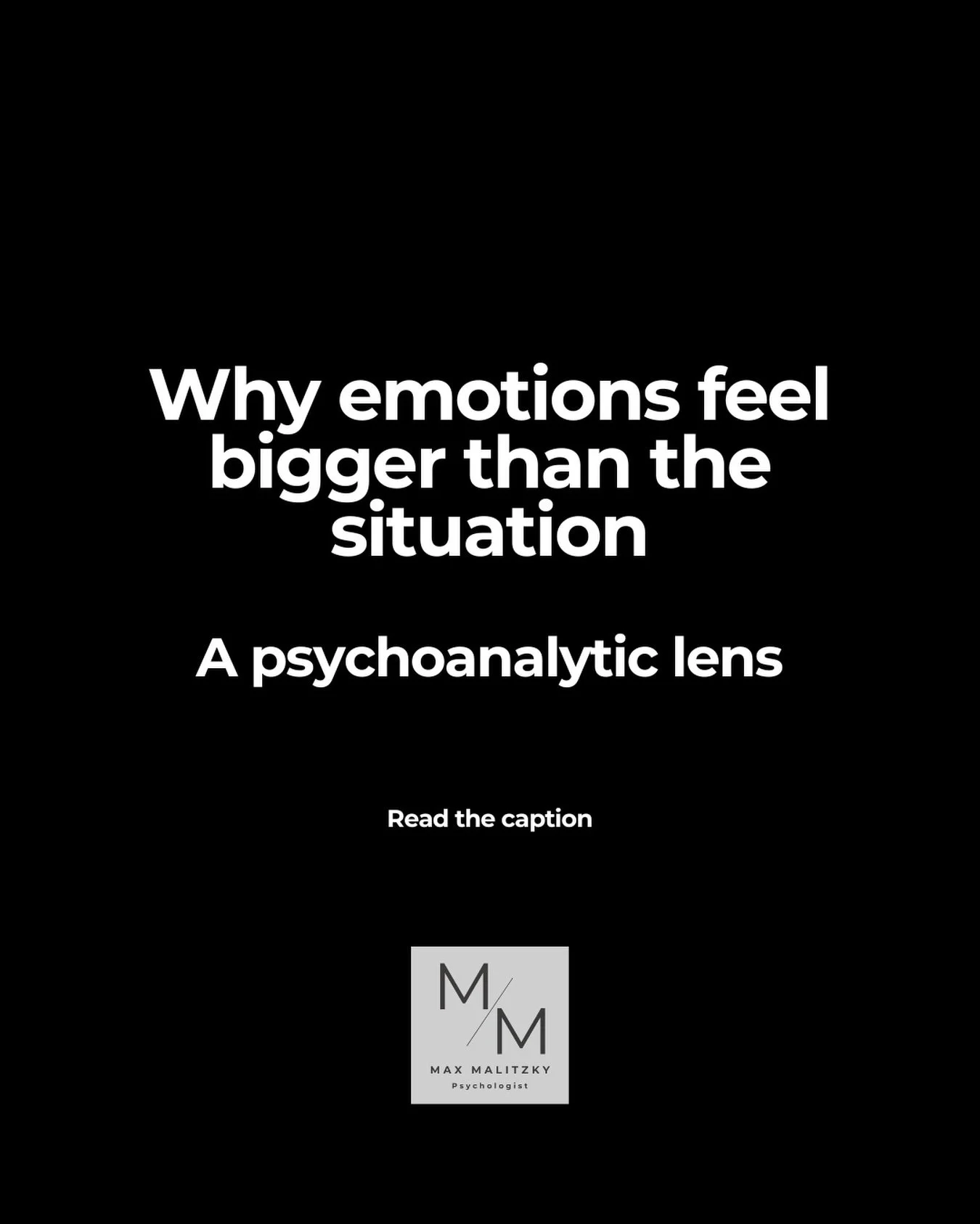 Sometimes our reactions feel stronger than the moment calls for.

You may know logically that something isn&rsquo;t a big deal &mdash;but emotionally it feels overwhelming.

In psychotherapy, present situations can activate earlier emotional experien