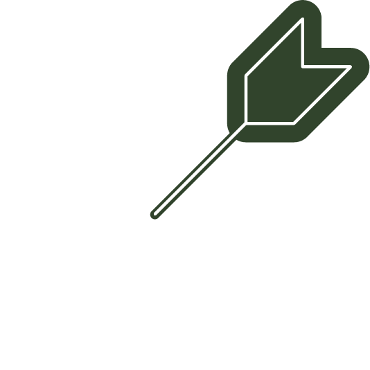 An arrow hitting the bullseye on a target