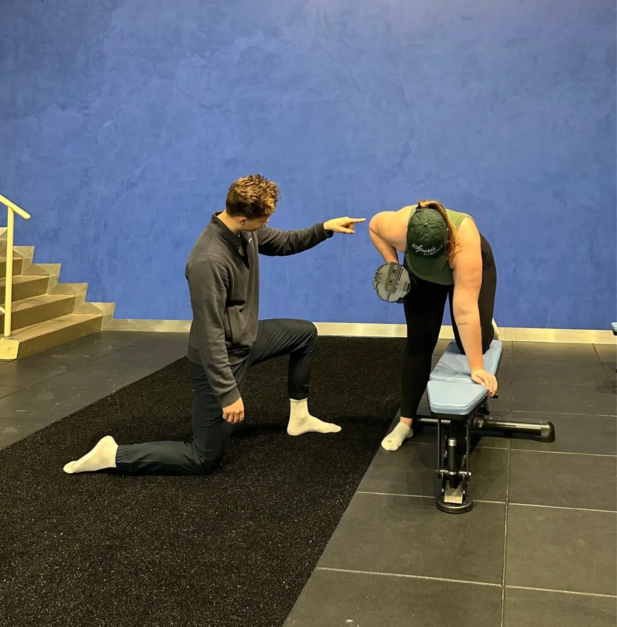 Noah training a member one-on-one