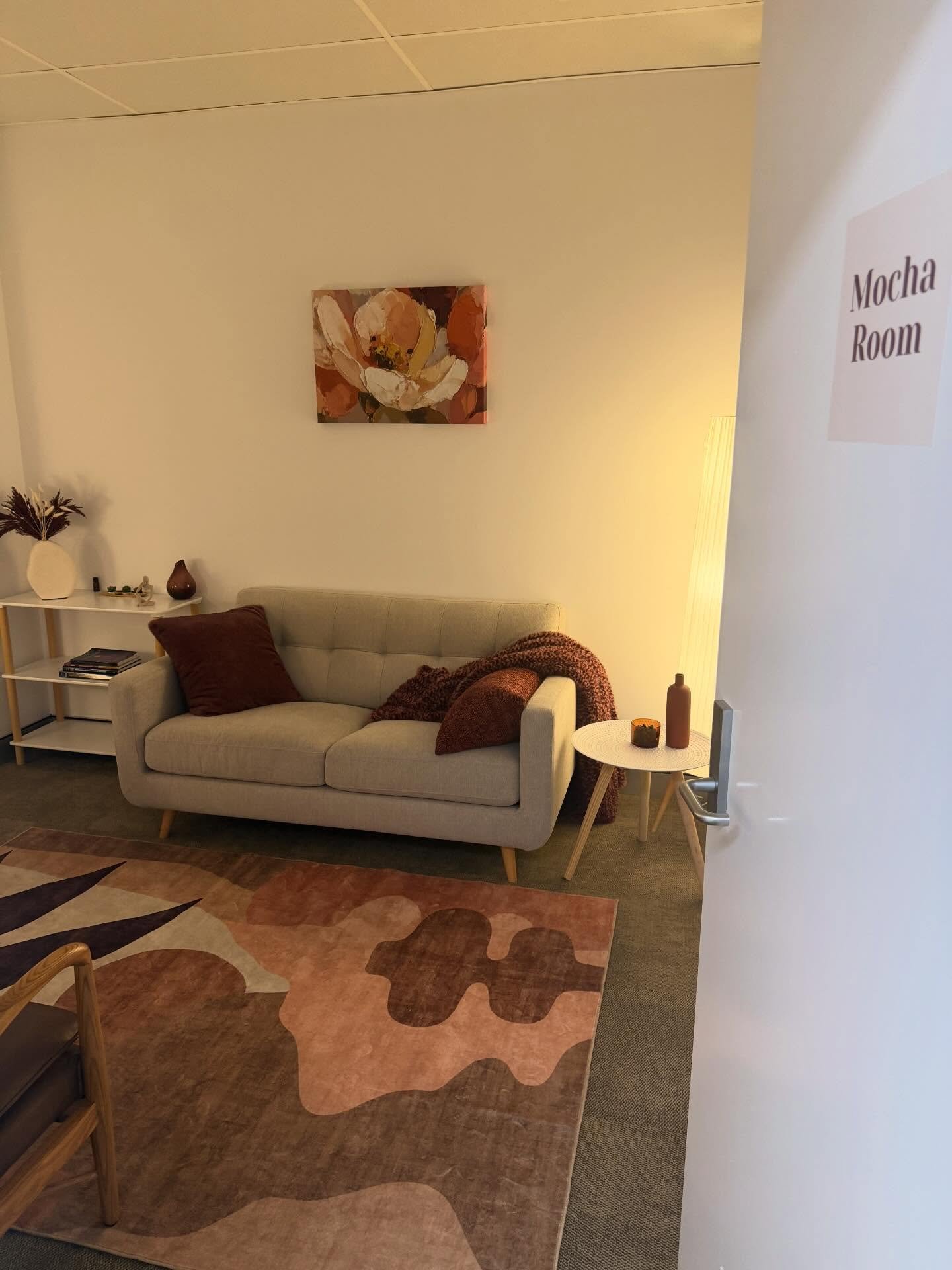 Our new clinic room, the &lsquo;Mocha Room&rsquo; is all ready to welcome our 4Women Psychology clients ❤️