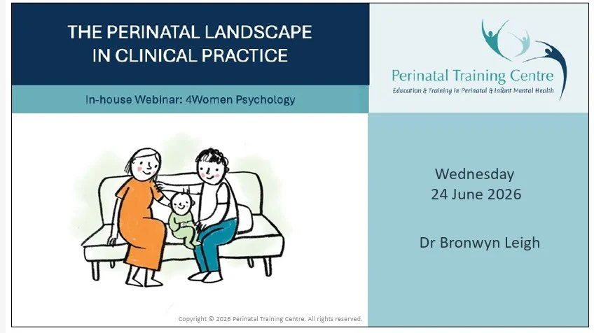 Last night our team at 4Women Psychology had the privilege of learning from Dr Bronwyn Leigh during an in-house webinar on &lsquo;The Perinatal Landscape in Clinical Practice&rsquo;. Bronwyn created a space that was so warm and compassionate and shar