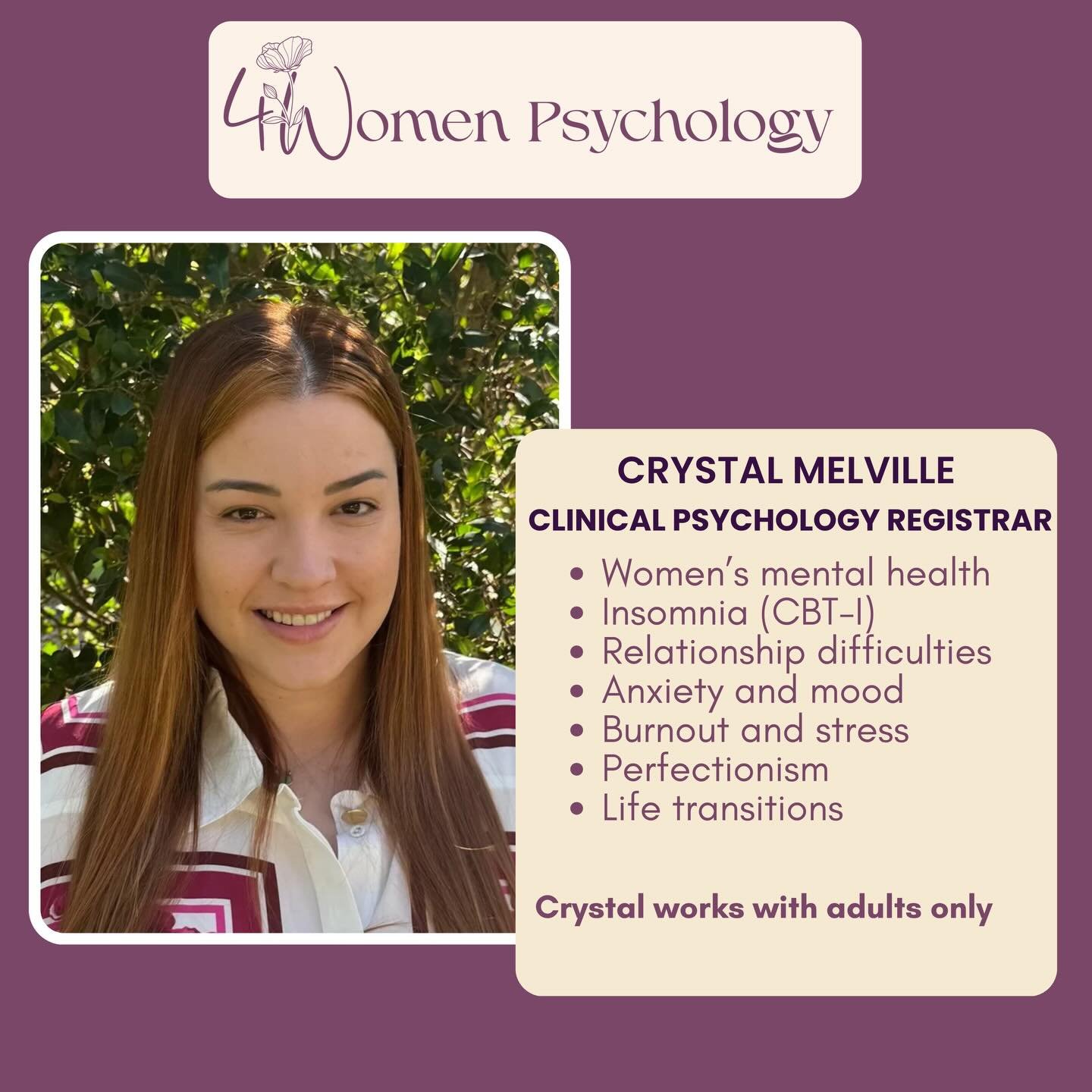 So excited to welcome Crystal to the team ! We are so pleased to have her on board and know our clients will be very well supported 🥰