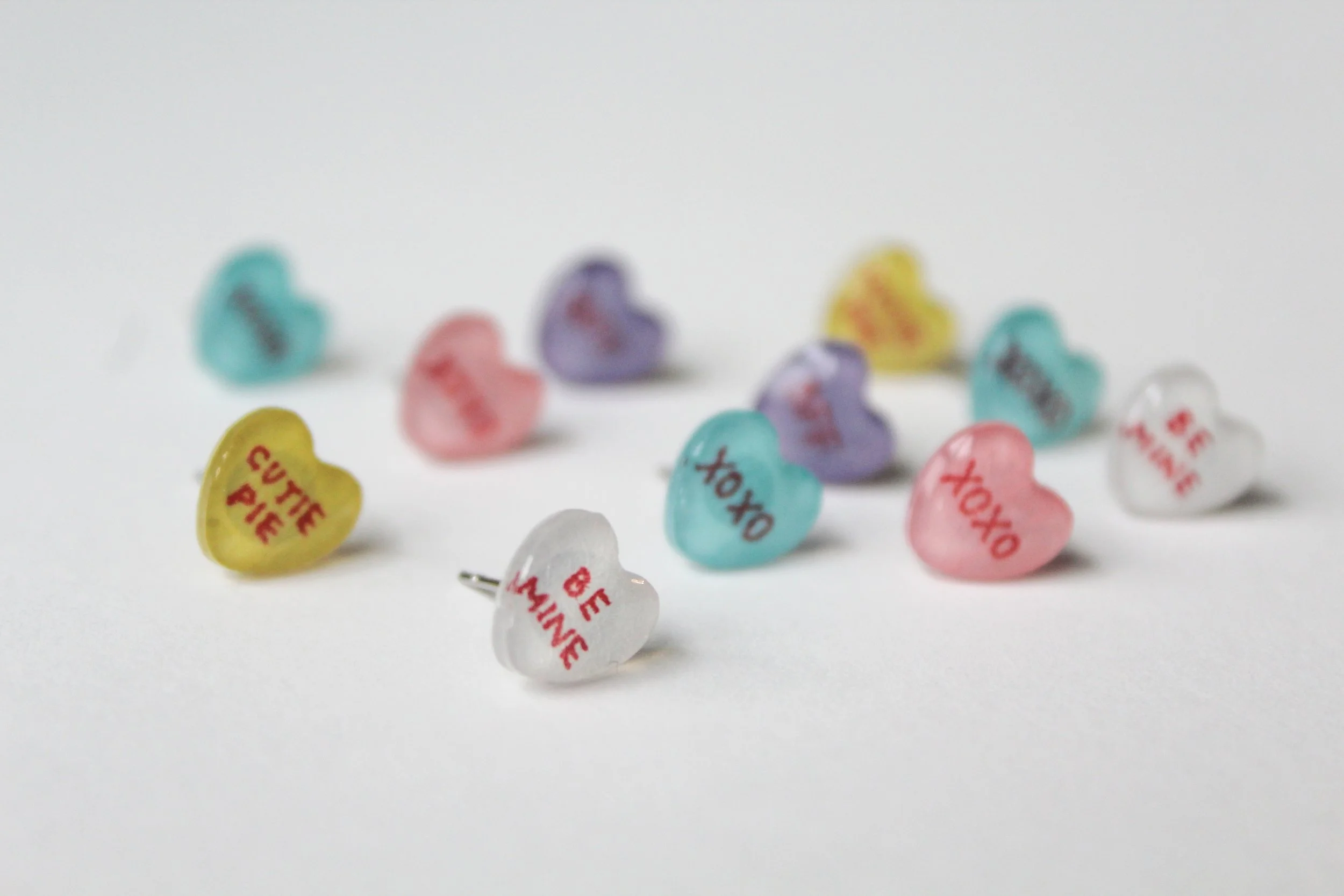 Candy Heart Studs