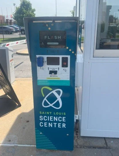 Custom Parking Kiosk Covers for Saint Louis Science Center
