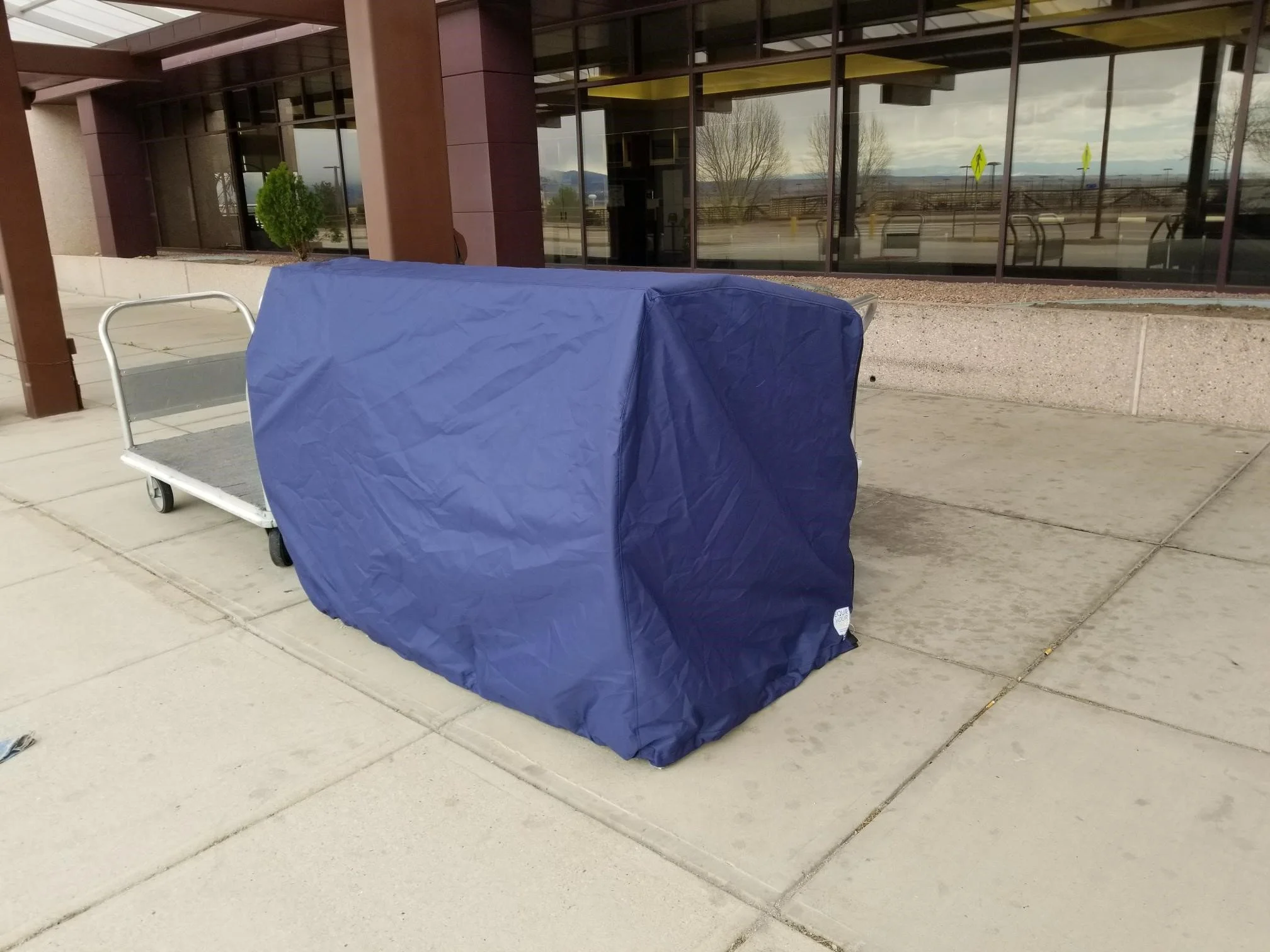 Custom Airport Curbside Check-In Counter Cover for Colorado Springs Airport