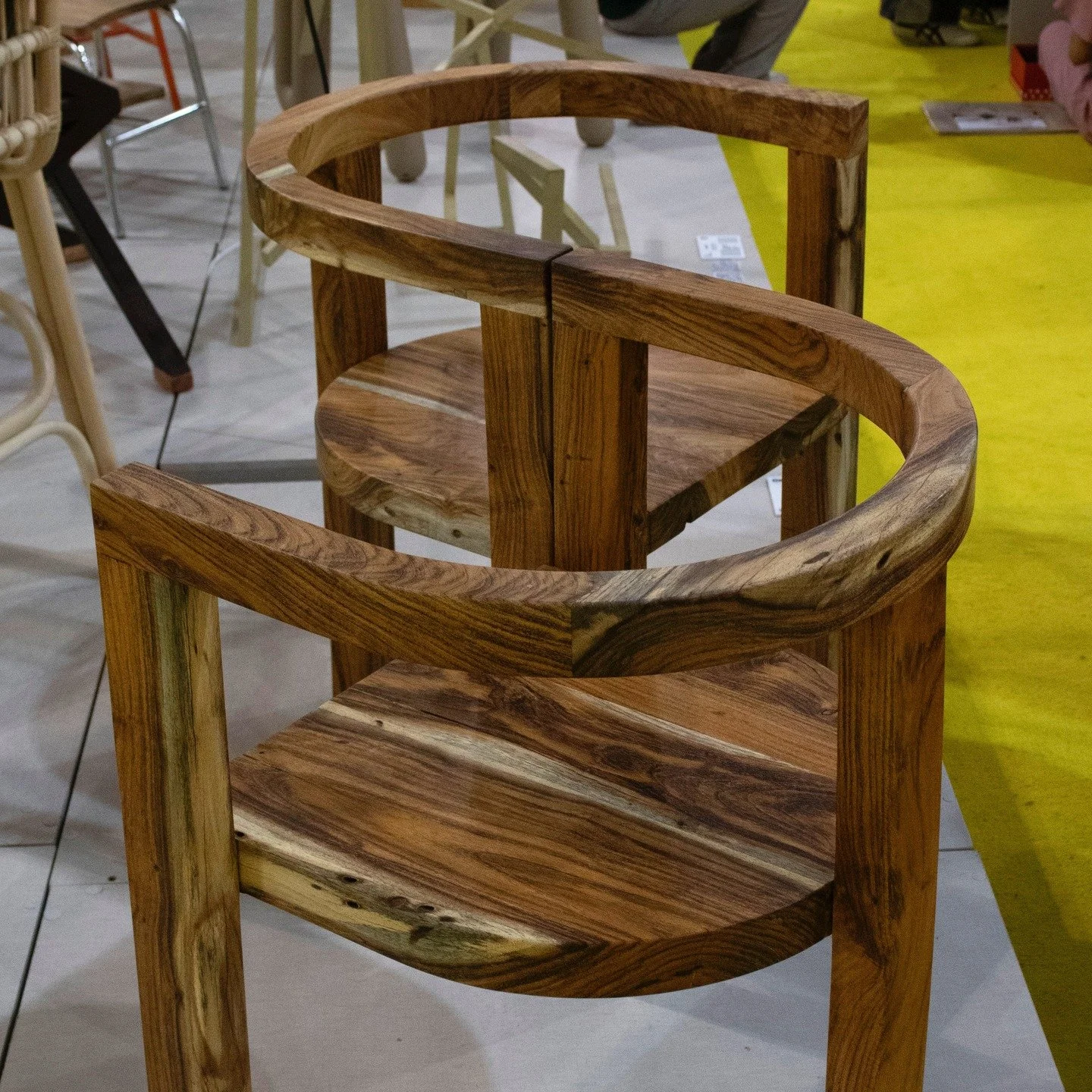 The Huaje Chair at Zona MACO Emergente 2026 
The name "Oaxaca" comes from the Nahuatl word "Huaxyacac": "in the nose of the huajes." This legume tree, cultivated by Zapotec and Mixtec communities for over 3,000 years, is