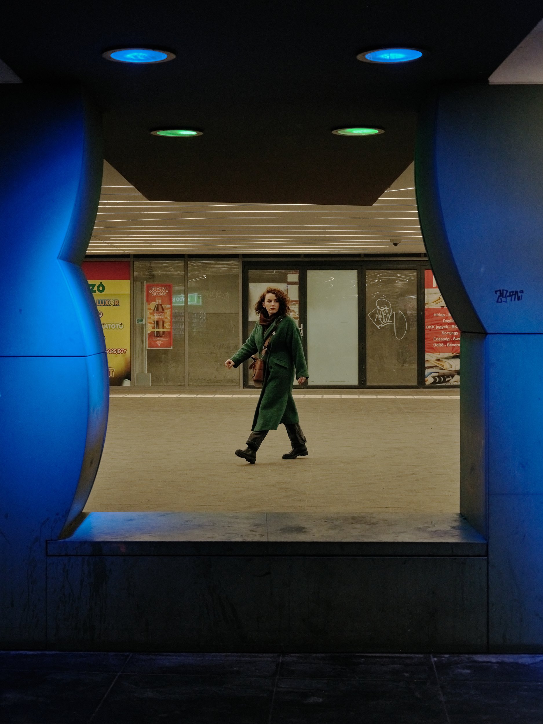 Street Photography in Karolyi Tunnel, Budapest, Hungary