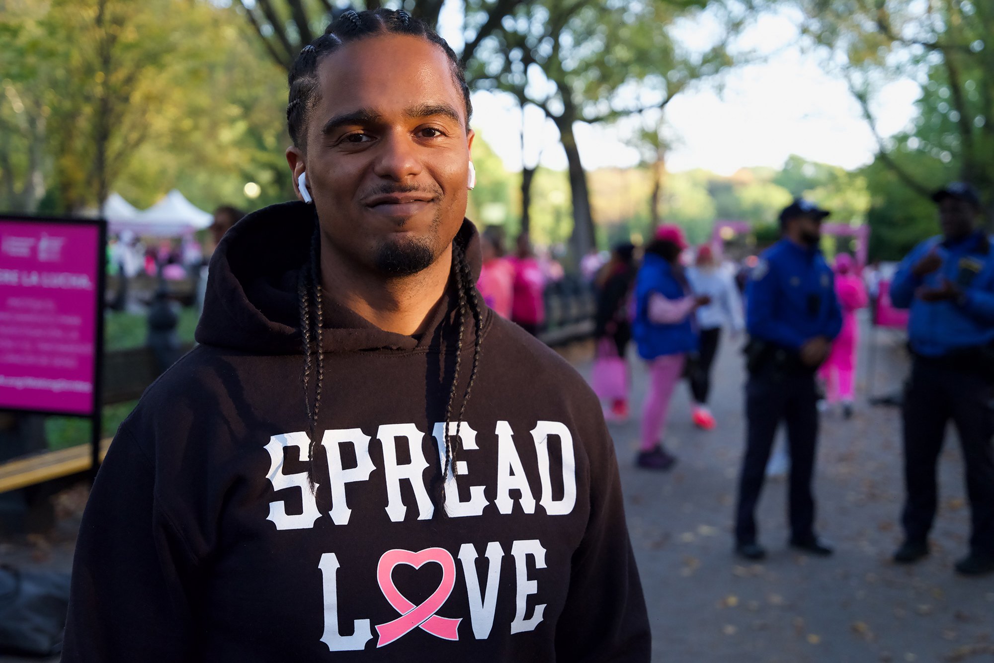 Street portrait with natural morning light at Making Strides, Central Park