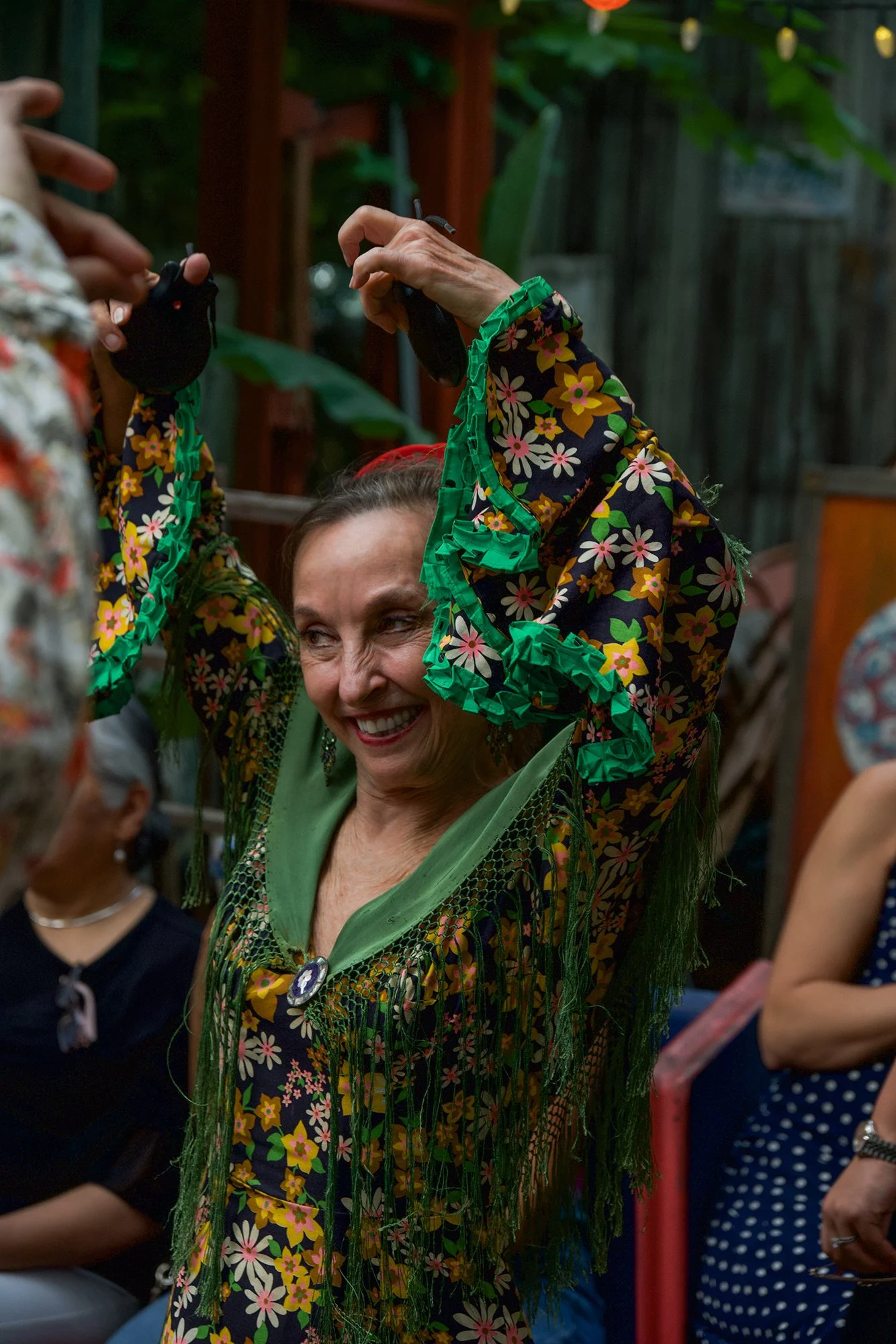 Flamenco dancer performing live