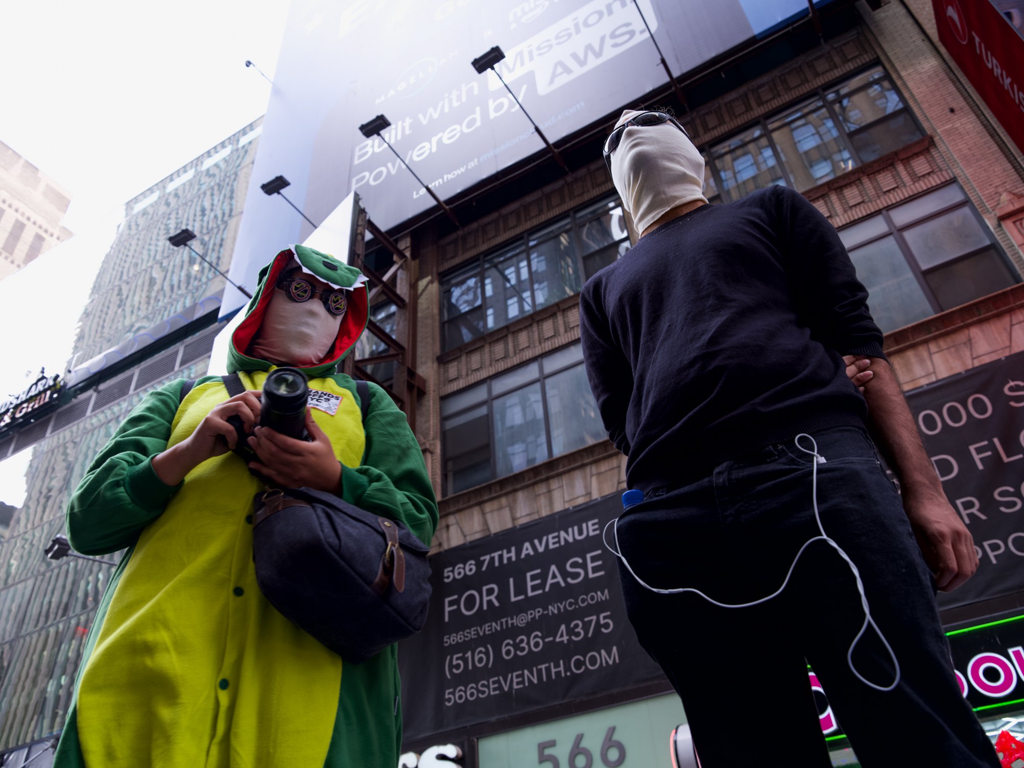 Protestors at the No Kings march in New York City, 2025