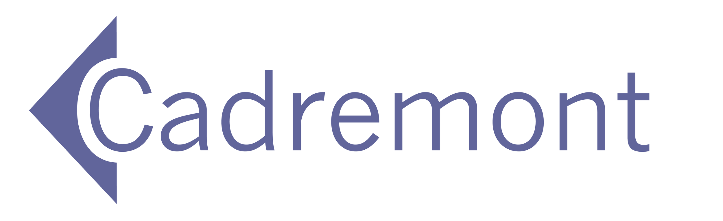 Purple arrow pointing left with the text 'Caermont' in purple font