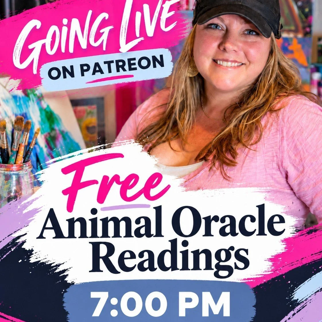 I'm going live tonight on Patreon at 7pm for my free and paid members.

I'll be pulling some animal oracle cards and teaching about Archetypes and will pull a card from my new Caroline Myss Archetype Deck.

It's free to join and you get 7 days to exp