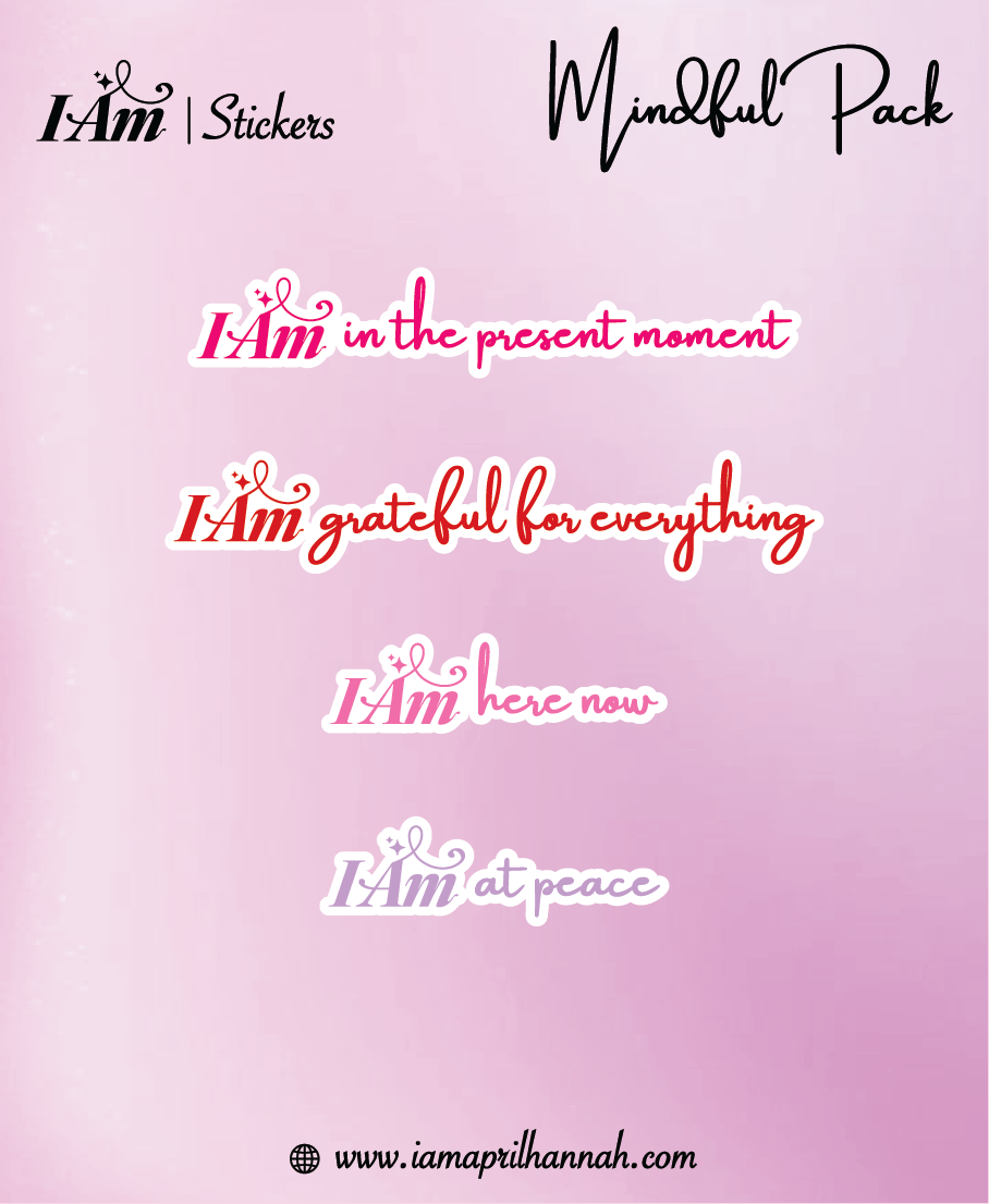 I AM Mindful Affirmation Sticker Pack of 4