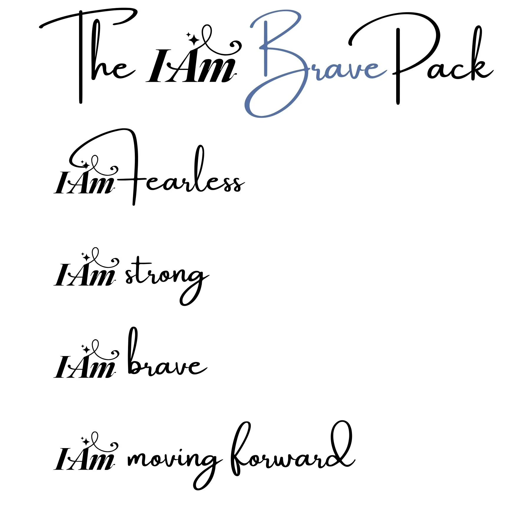 I AM Brave Temporary Tattoo Pack