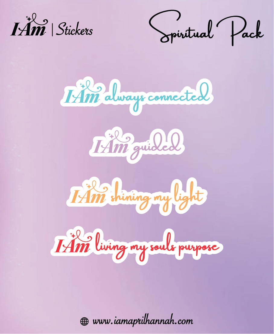 I AM Spiritual Sticker Pack of 4 Affirmations