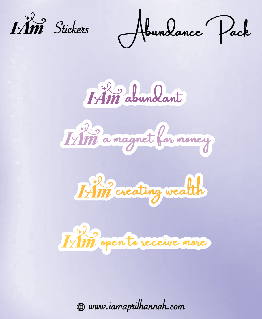 I AM Abundant Affirmation Sticker Pack