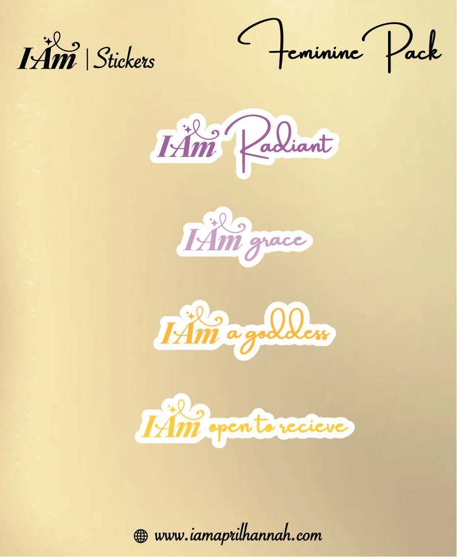 I AM Feminine Energy Affirmation Pack of 4