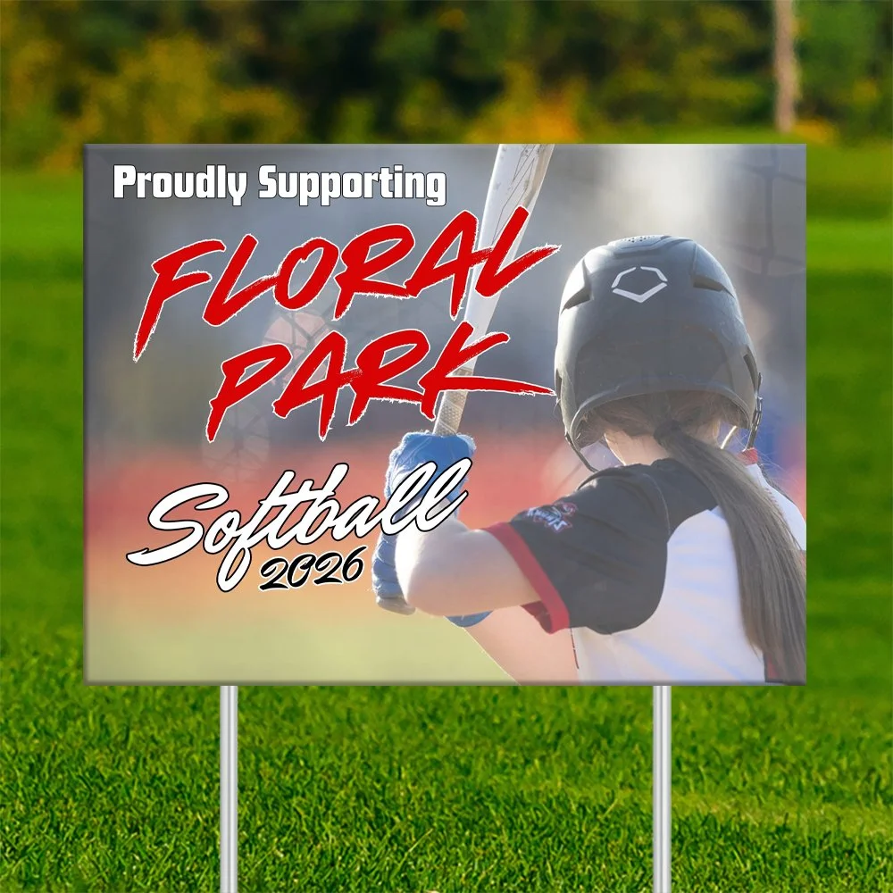 Softball Yard Sign
