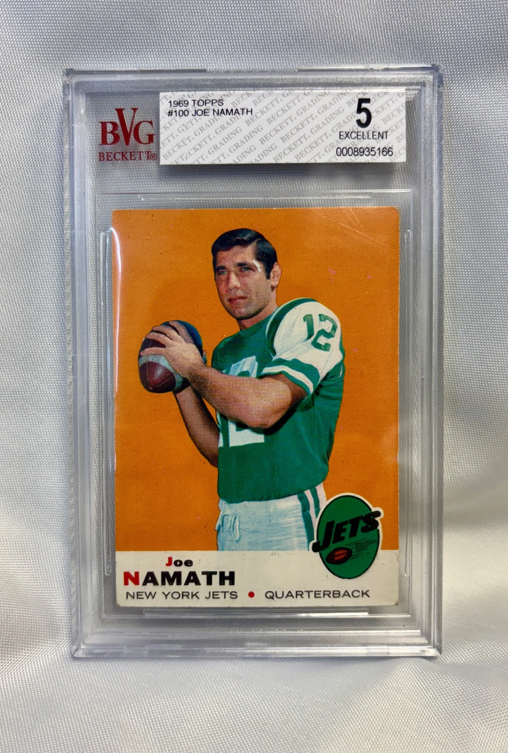 Joe Namath 1969 Topps front