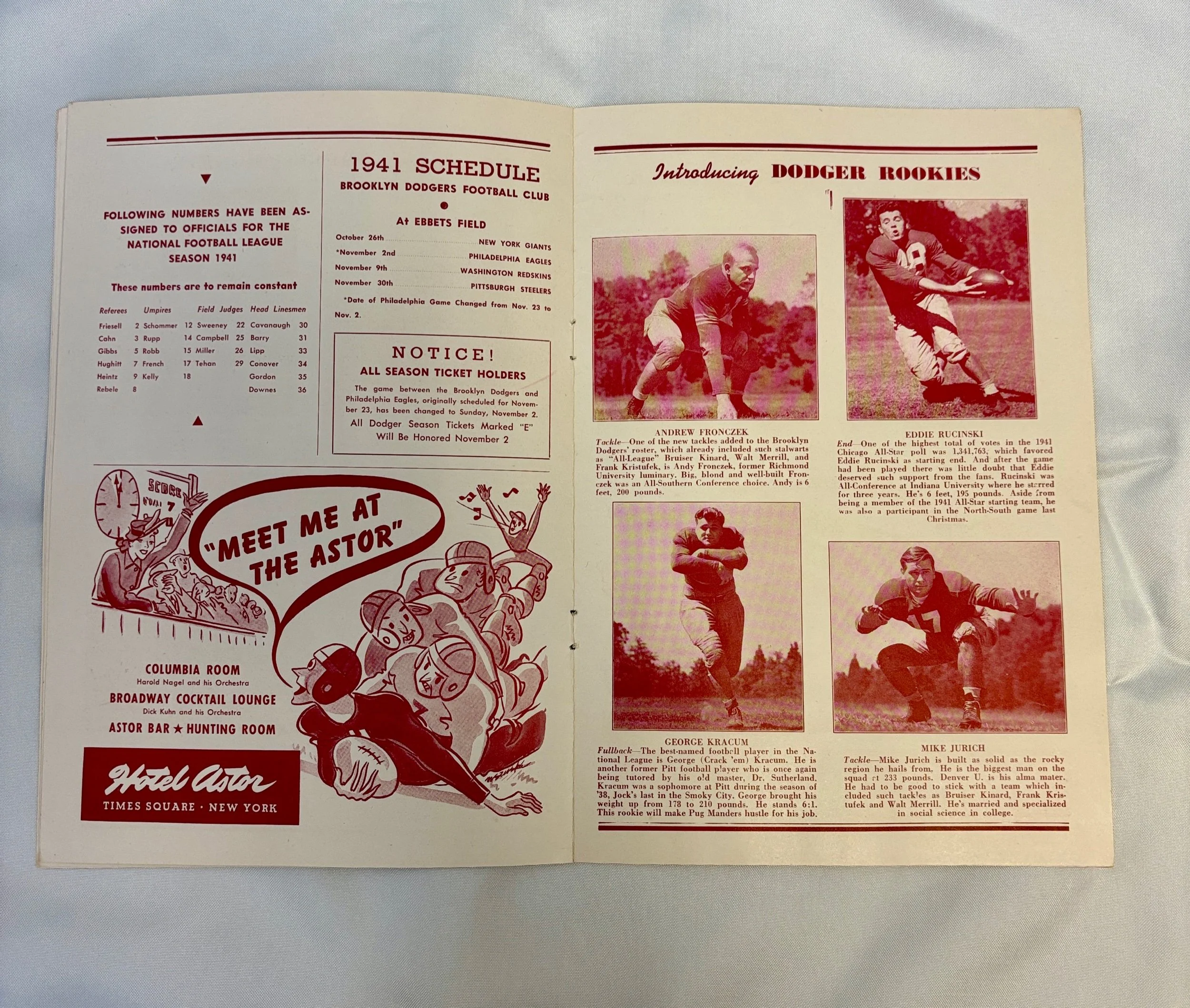 Brooklyn Dodgers NFL Program 4