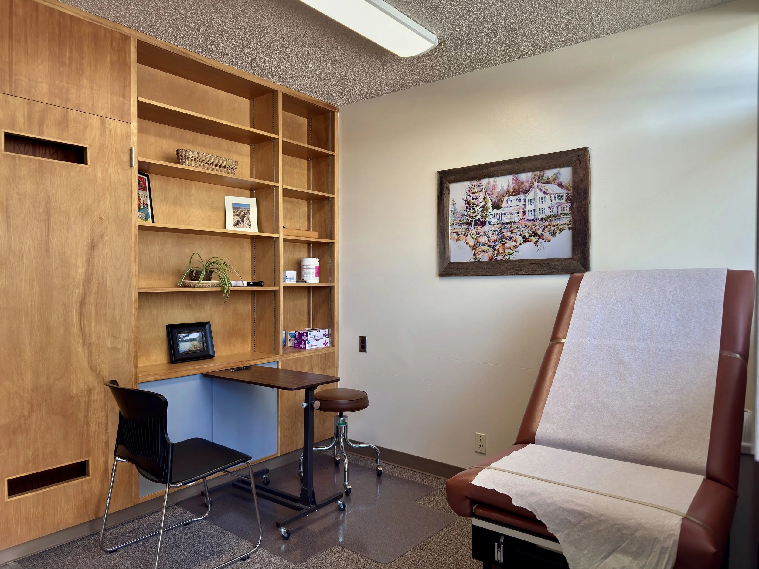 Exam room at Wayfinder Direct Primary Care in Coeur d'Alene