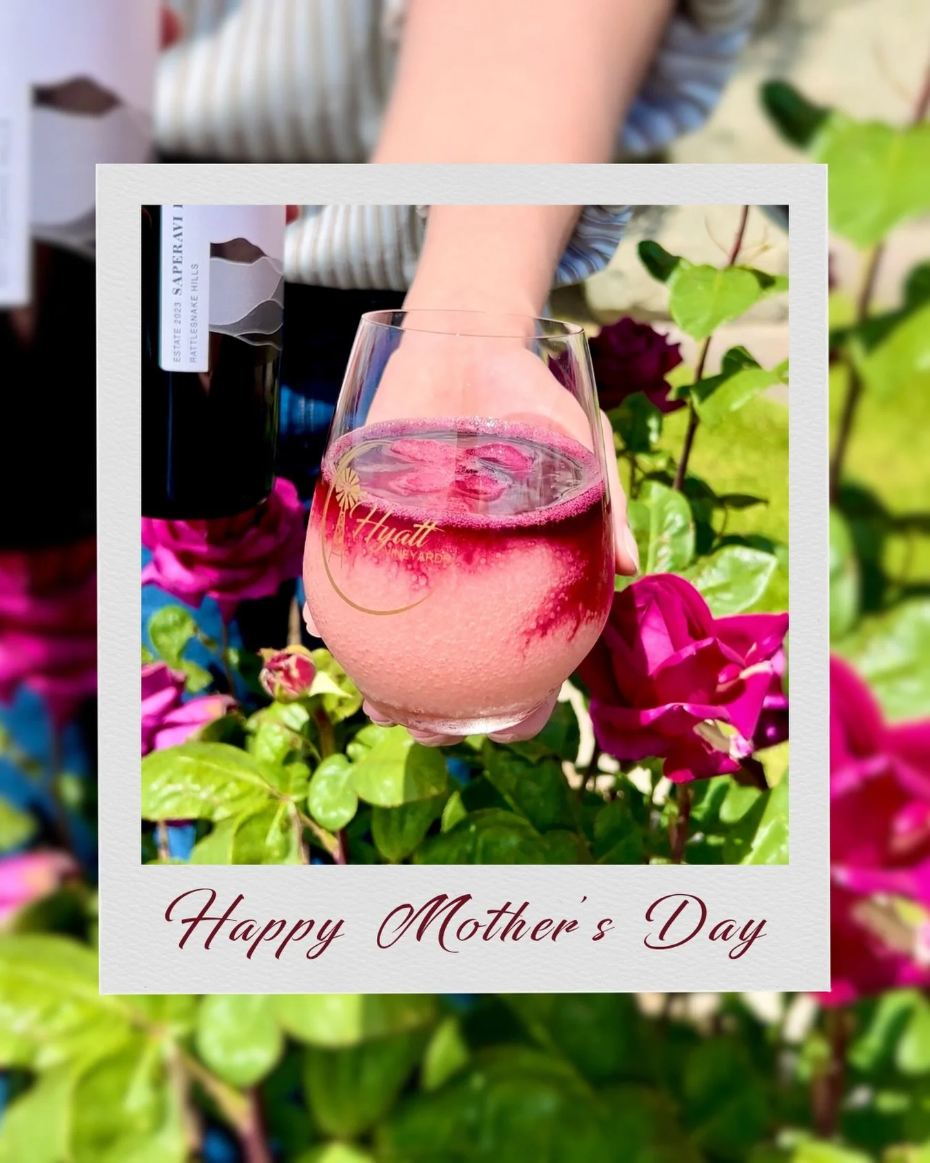 Happy Mother&rsquo;s Day from Hyatt Vineyards. Stop by today and treat mom to 50% off glasses of Froz&eacute; and Ros&eacute;, plus $100 vintage cases of our Lynda&rsquo;s Riesling and Black Muscat. Spend the day on the lawn, enjoy a glass together, 