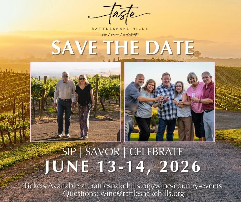 SAVE THE DATE

Sip. Savor. Celebrate.

Join us June 13&ndash;14, 2026 for a weekend in the Rattlesnake Hills filled with incredible wines, beautiful vineyard views, and unforgettable experiences.

Taste your way through wine country, meet the winemak