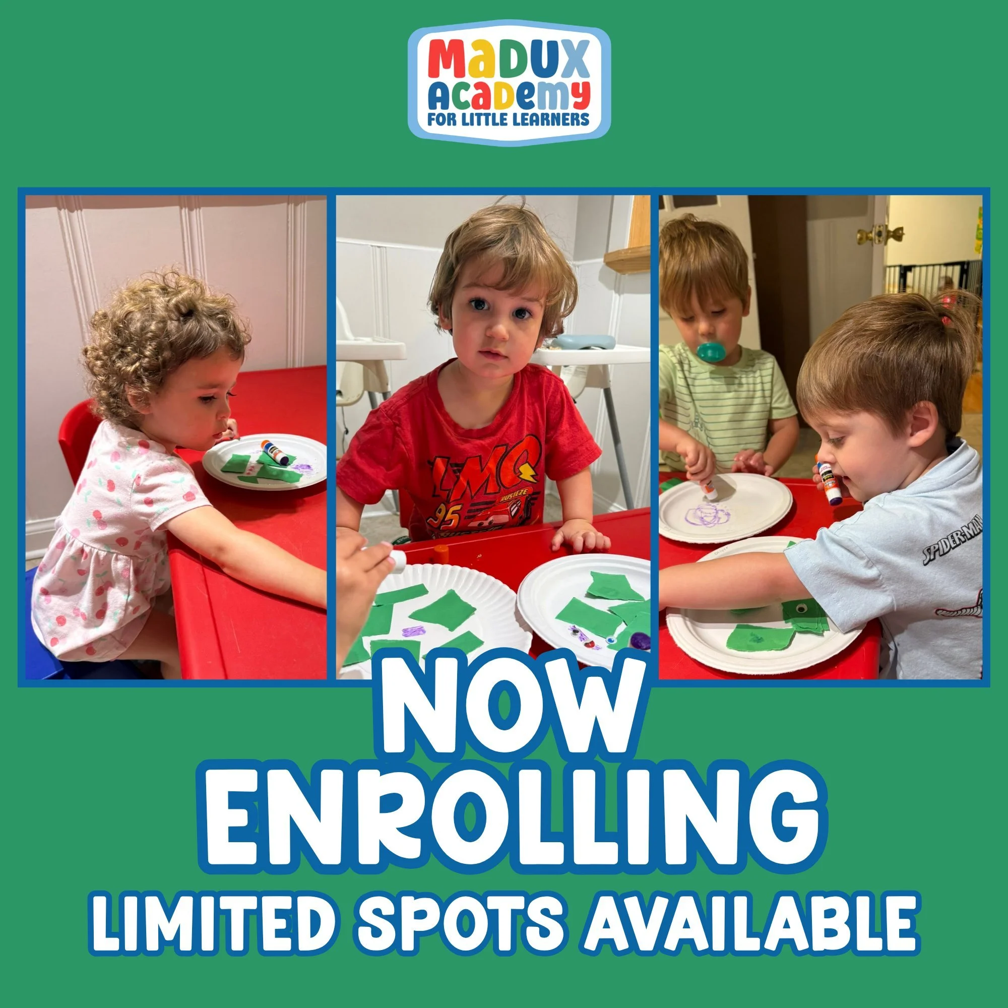Now enrolling for the 2026&ndash;27 school year!

Madux Academy offers a cozy, hands-on learning environment where little learners can play, create, build confidence, and grow.

Limited openings are available. Visit maduxacademy.com for program detai