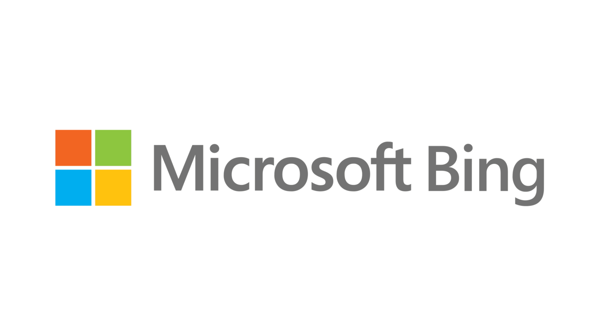 Microsoft Bing logo with four colored squares and the text 'Microsoft Bing'.
