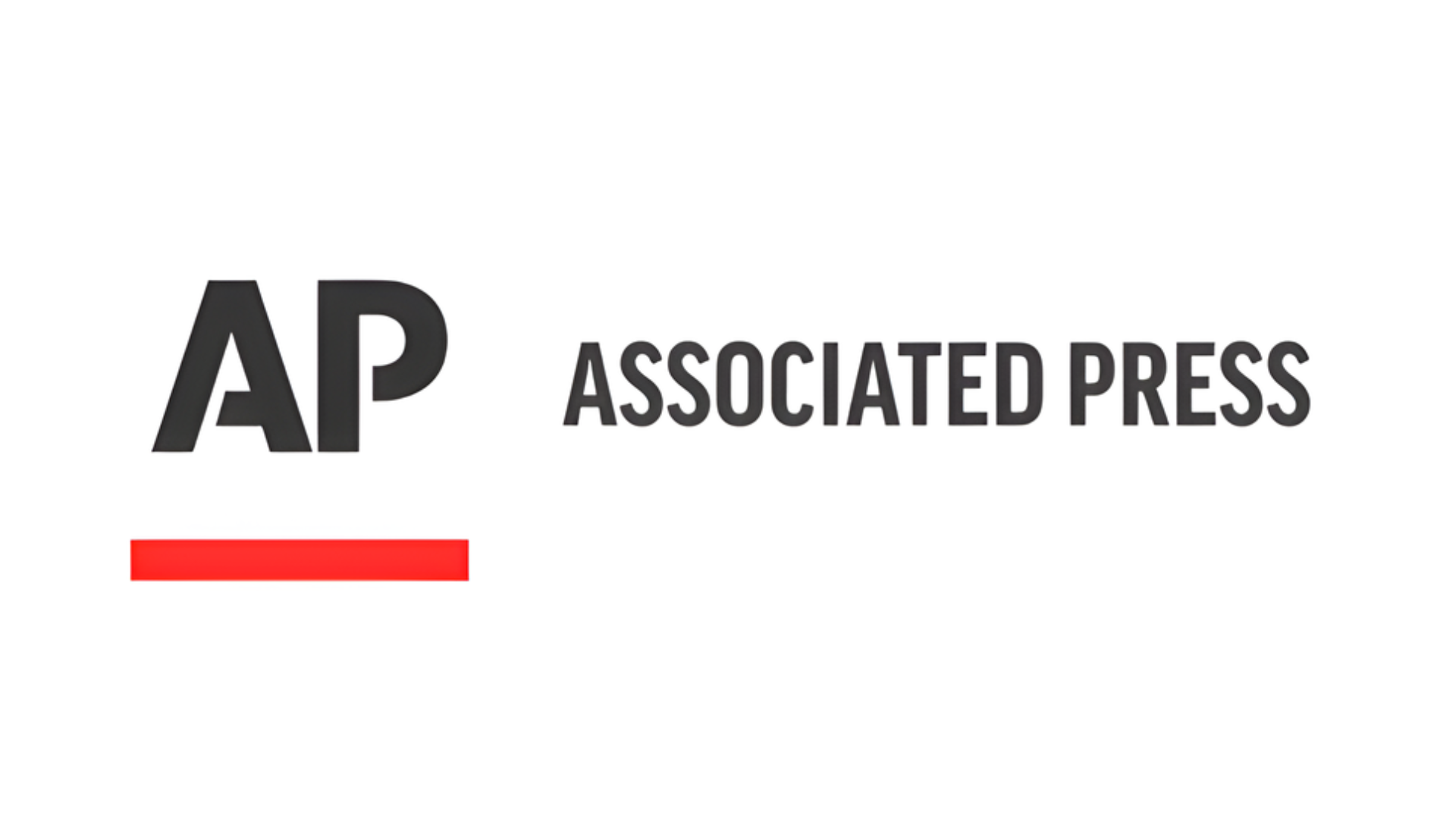 The logo of the Associated Press, featuring bold black letters 'AP' and the words 'ASSOCIATED PRESS' next to it, with a red horizontal line beneath.
