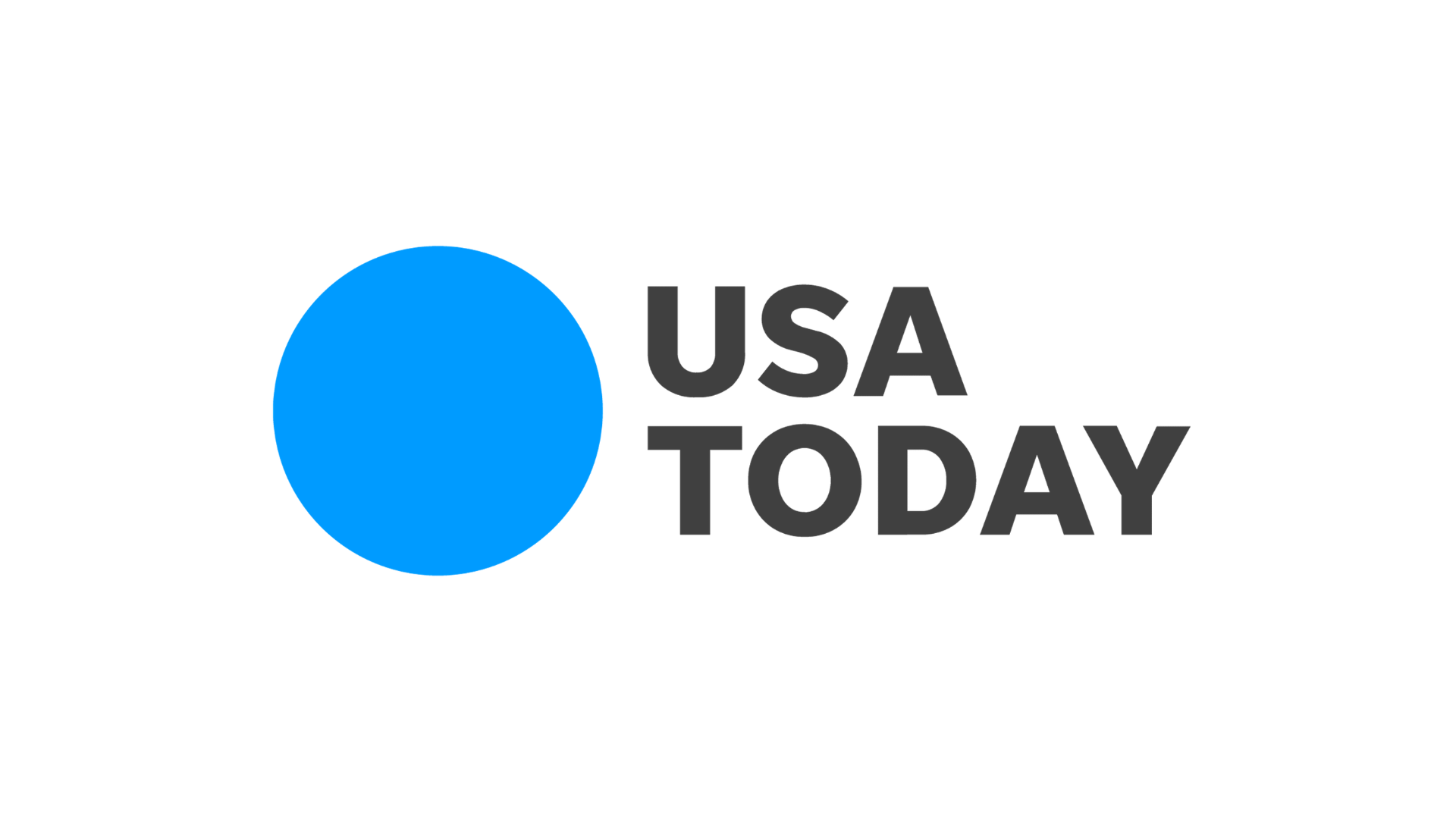 Blue circle with the words 'USA TODAY' in black text to the right.