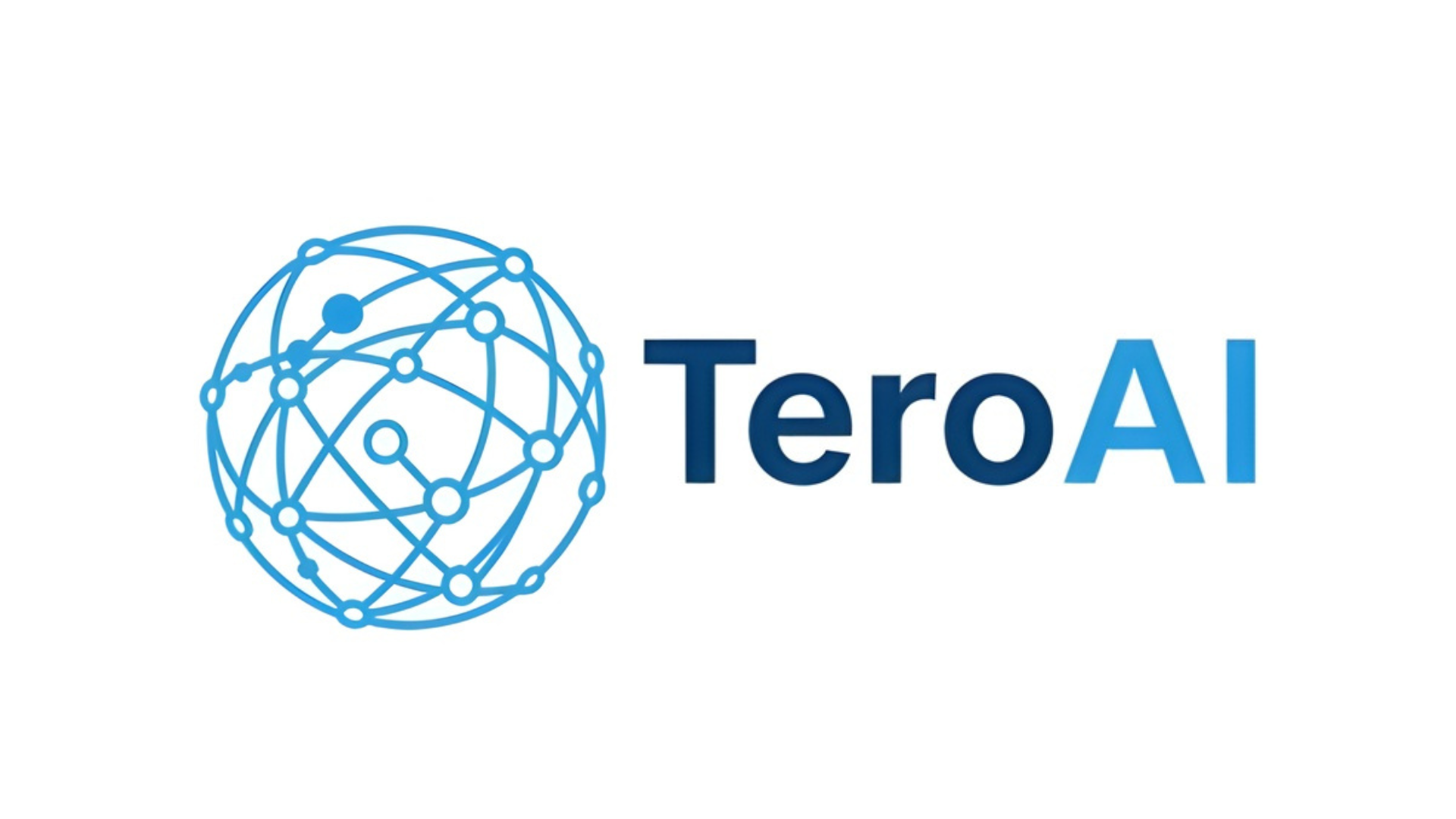 Logo for TeroAI with a blue spherical network icon and the text 'TeroAI' in blue.