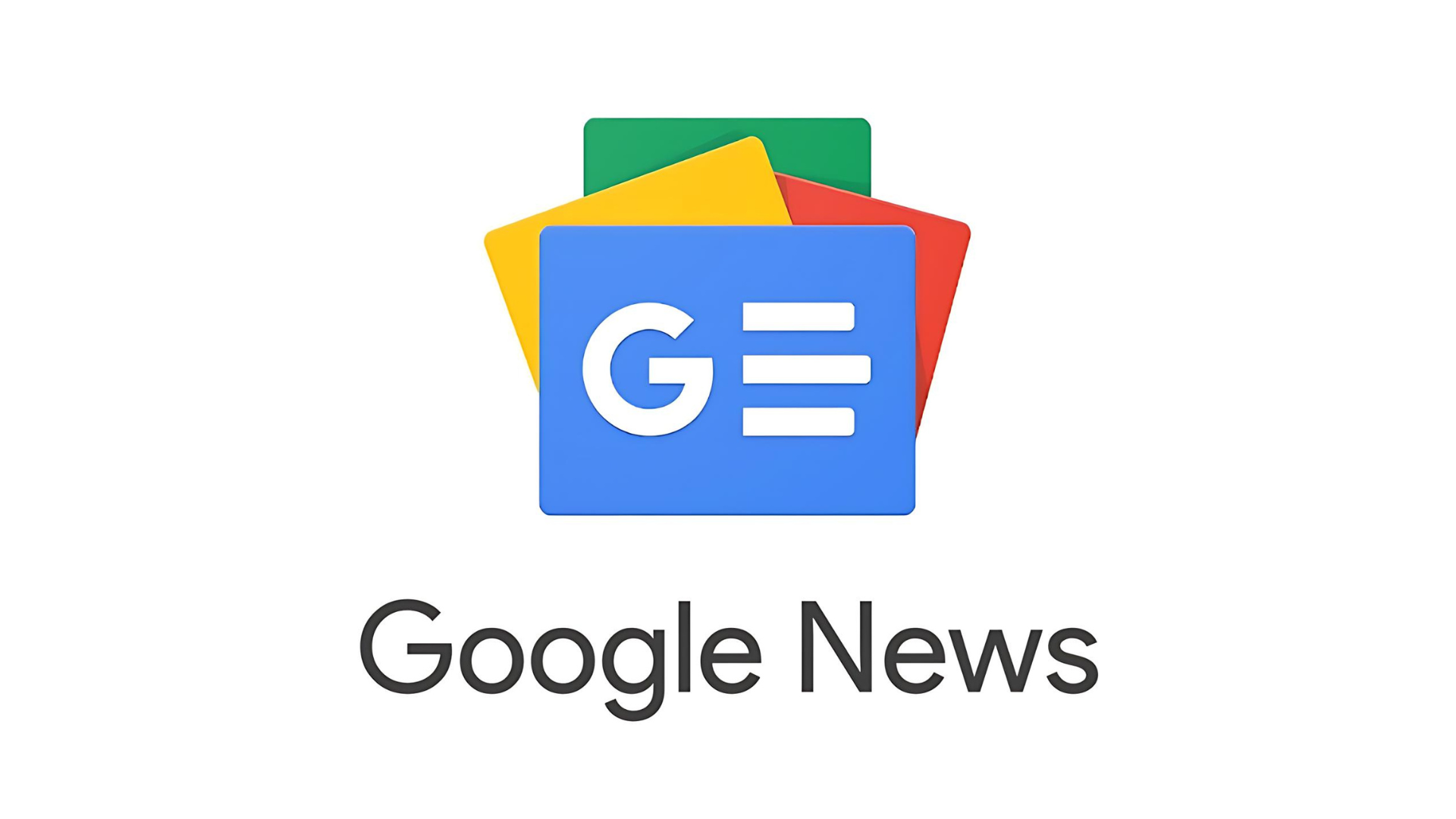 Google News logo with colorful stacked clippings and the text 'Google News' underneath.