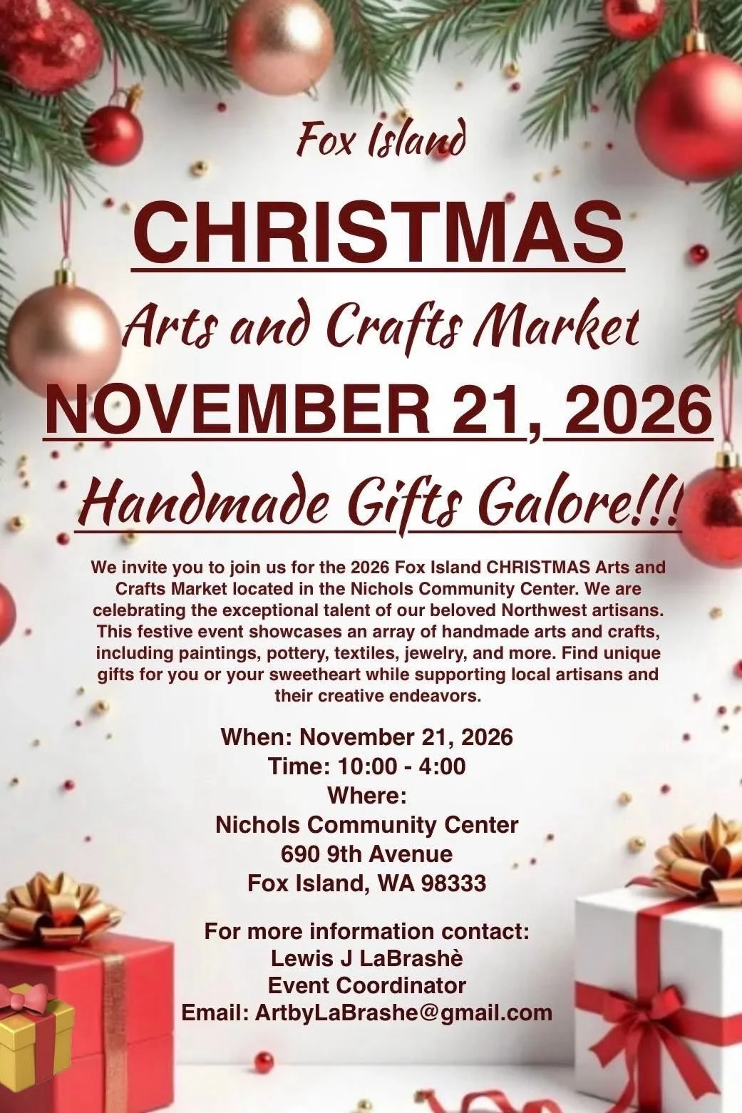 Fox Island Holiday Arts & Crafts Market