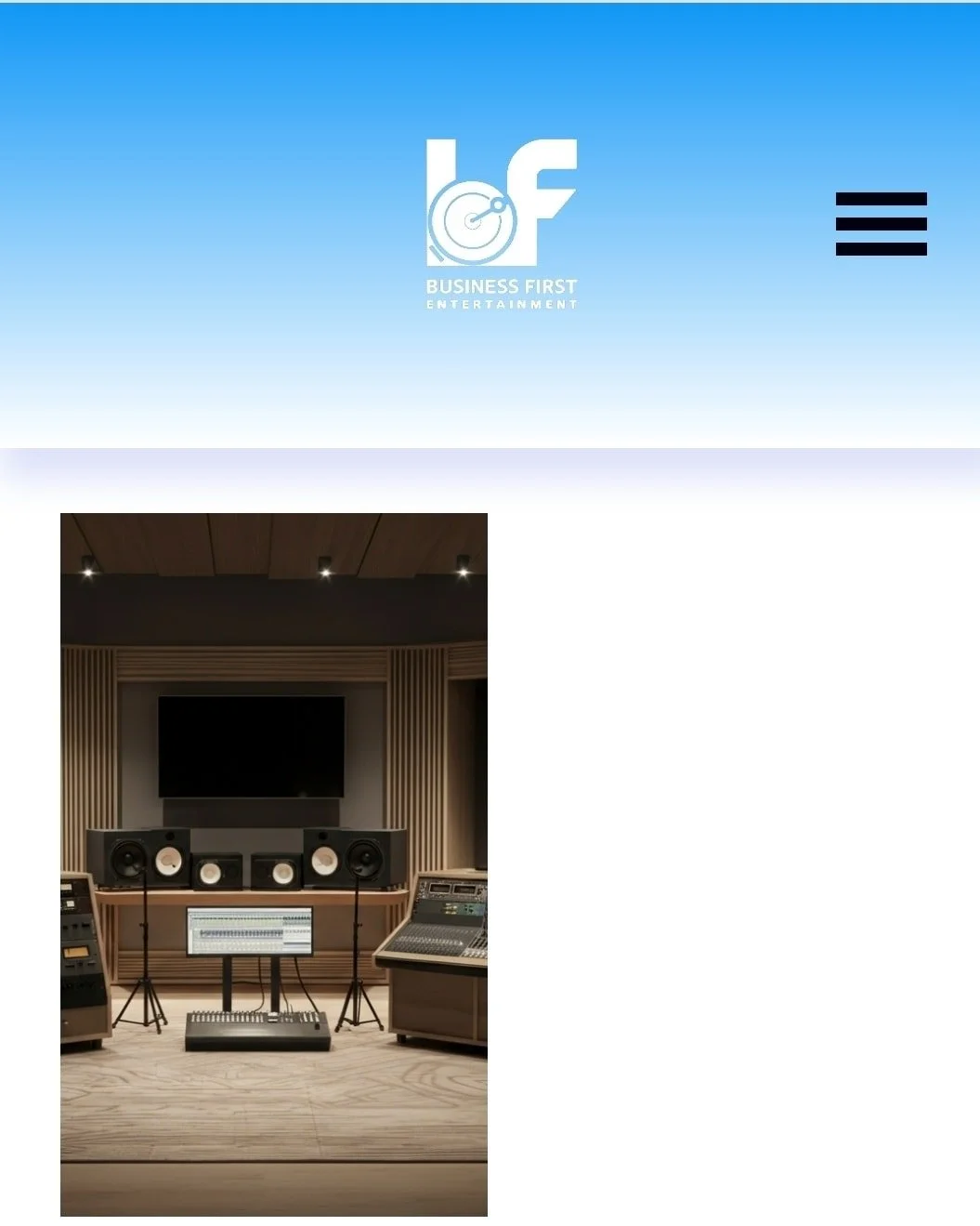 🚨 We&rsquo;re Officially Live! 🚨
Business First Entertainment&rsquo;s website is now up and running.

From artist management to studio production to label services, we&rsquo;re building a platform made for independent success.

And the timing could