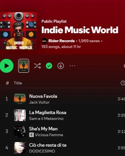 Another milestone for PalmSid3 Extras &mdash; Up 2k You has officially been added to Indie Music World curated by Rider Records. This playlist has been moving heavy for years, and being tapped in at this stage of the rollout means a lot.
Big respect 